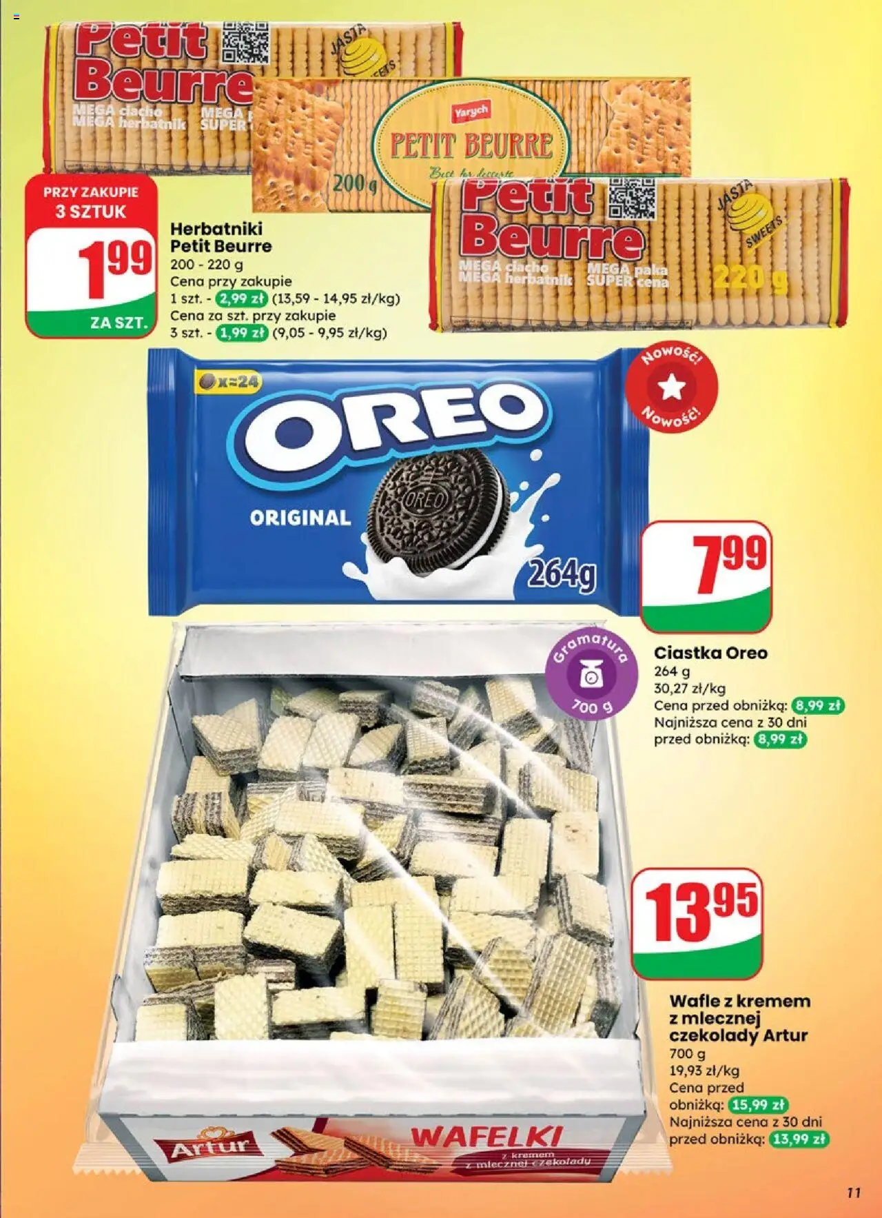 Dino Gazetka od 15.10.2025 | Strona: 11 | Produkty: Czekolady, Wafle, Ciastka Oreo, Ciastka