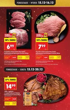 Pogląd oferty "Szynka wieprzowa bez kości pakowana próżniowo Kraina Mięs, Pork ham without bone, vacuum packed" - ważna od 15.12.2025 | Strona: 6