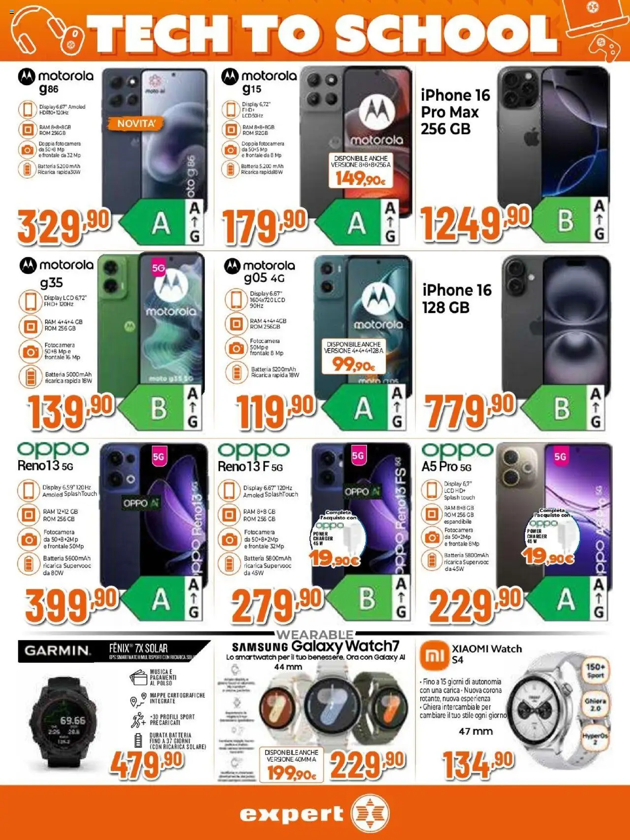 Volantino Expert del 14.08.2025 | Pagina: 7 | Prodotti: Samsung Galaxy, Iphone, Fotocamera, Batteria