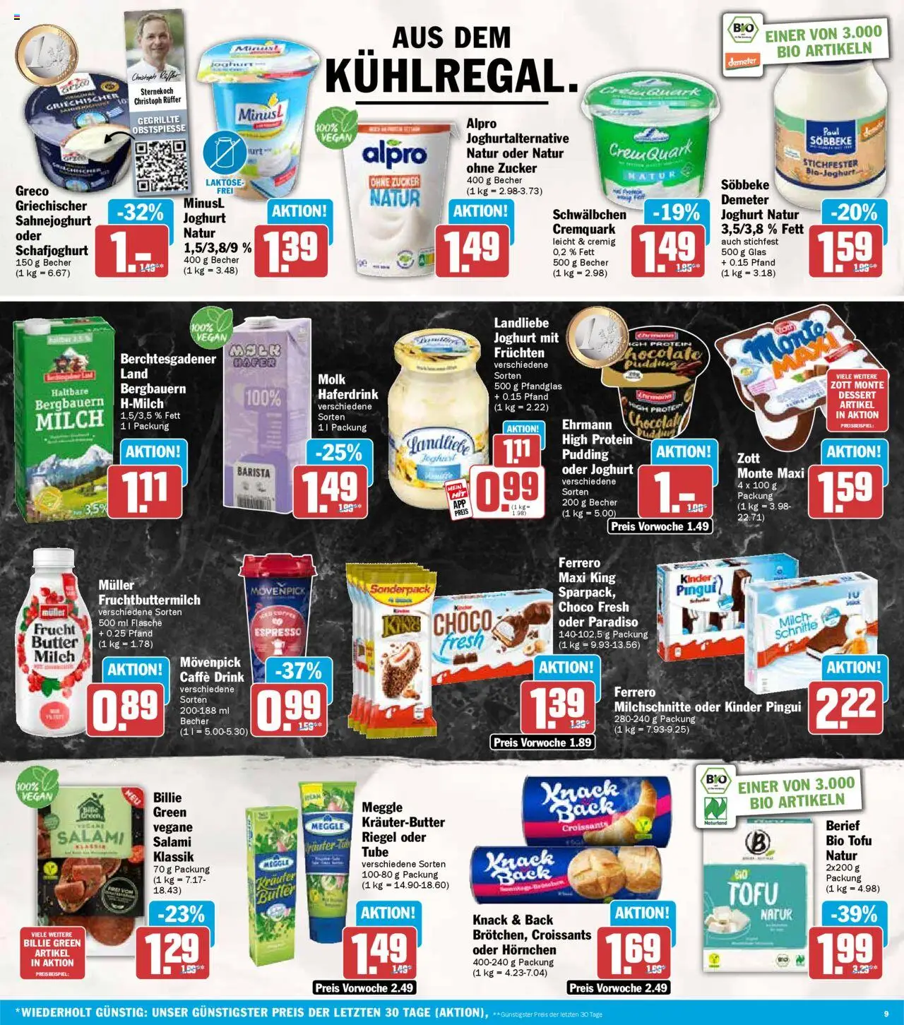 HIT - Rhineland-Palatinate - gültig ab dem 25.08.2025 | Seite: 9 | Produkte: Milch, Kräuterbutter, Pudding, Salami