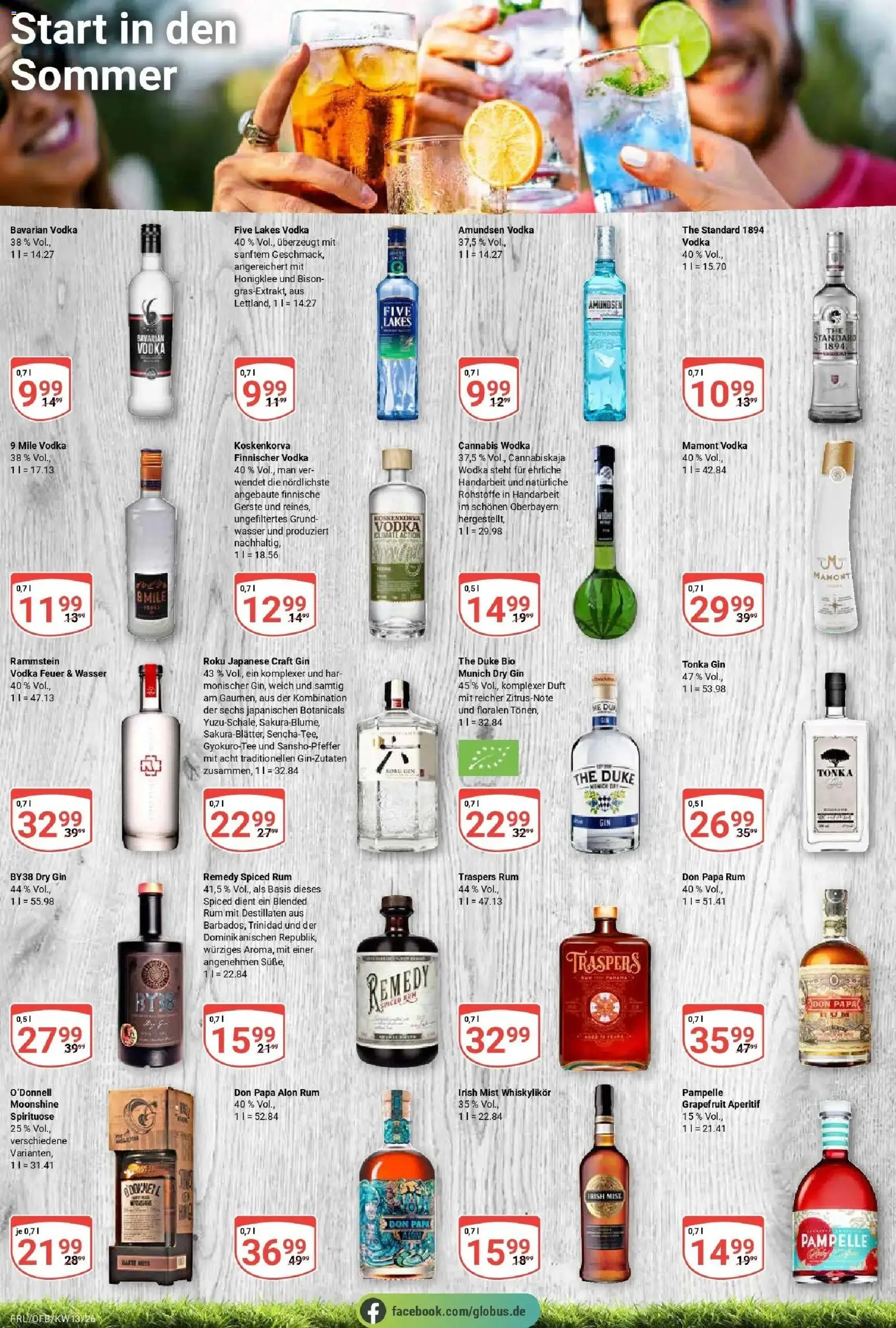 Globus prospekt Freilassing	 – gültig ab 23.03.2026 | Seite: 17 | Produkte: Wasser, Vodka, Gin, Wodka