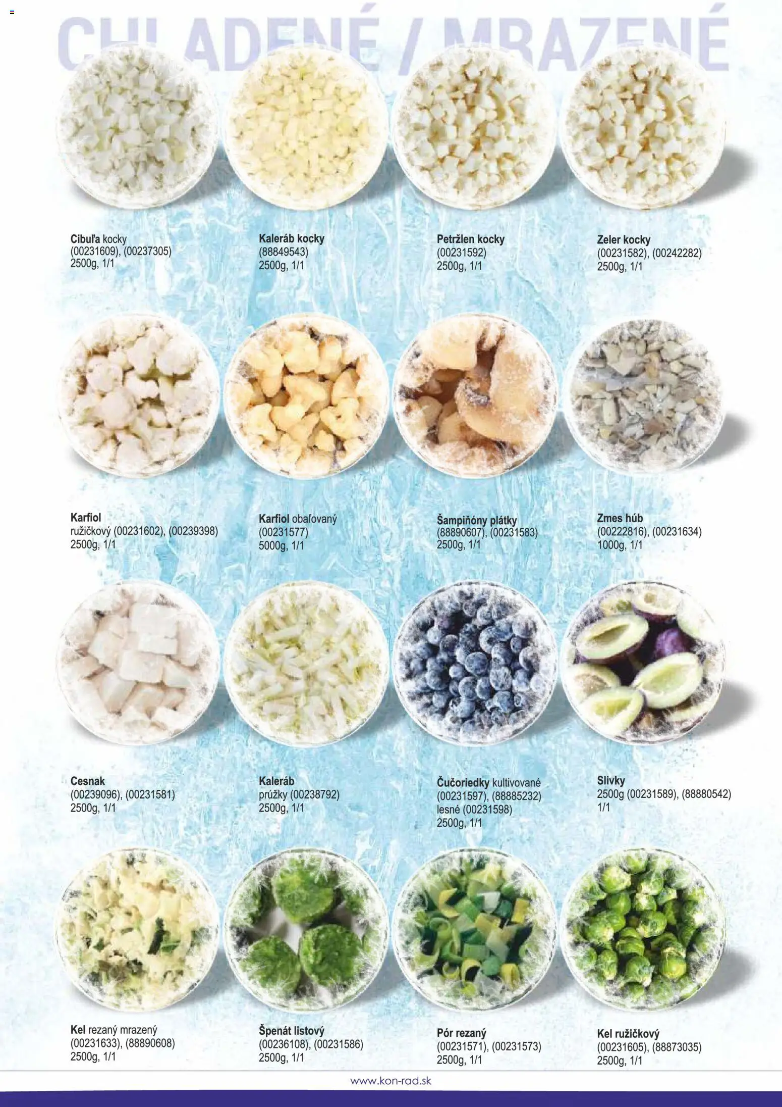 Nové KON - RAD akcie – leták je platný od 08.12.2025 | Strana: 57 | Produkty: Kel, Cesnak, Čučoriedky, Petržlen