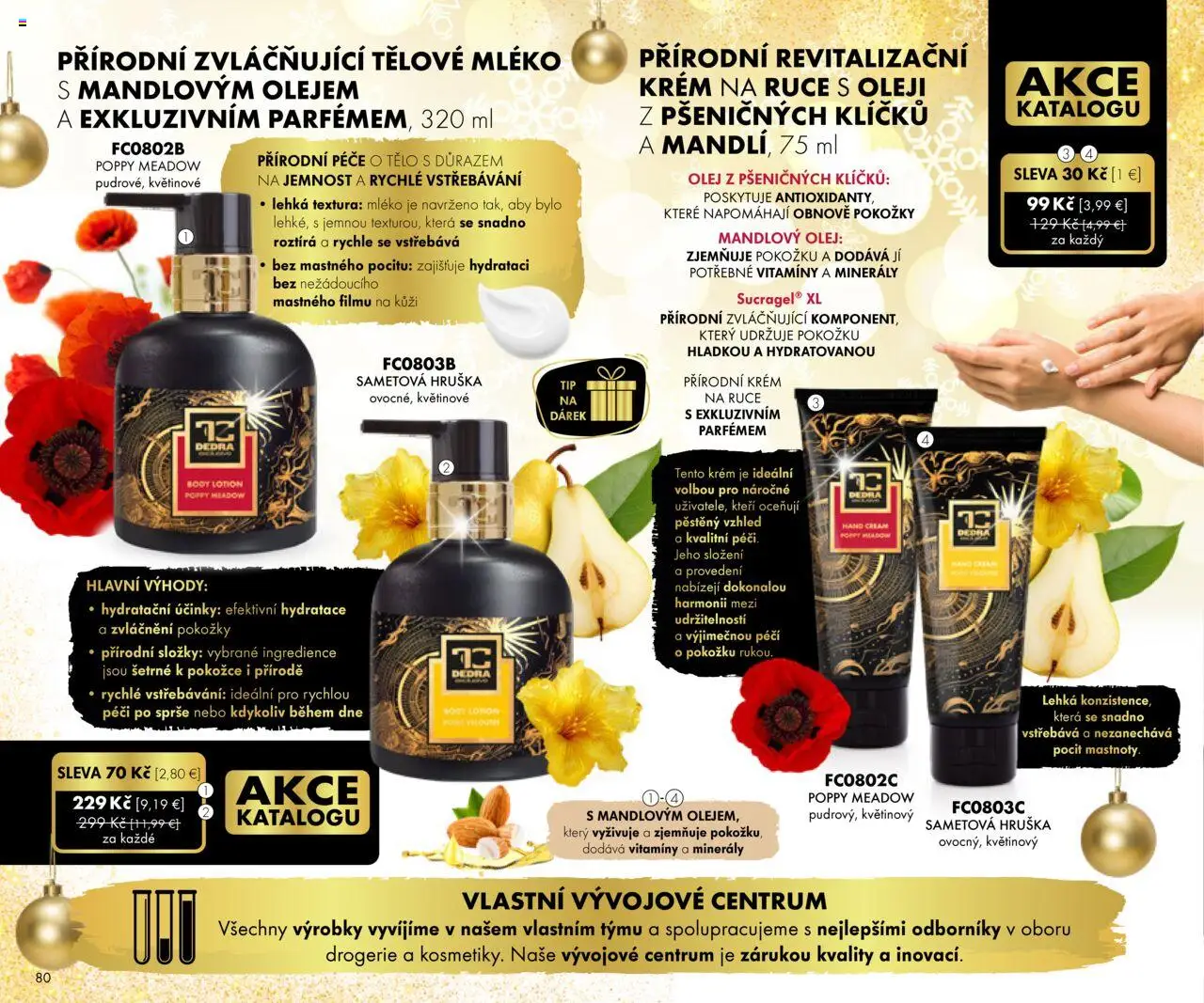 Nové Dedra akcie – leták je platný od 19.09.2025 | Strana: 80 | Produkty: Olej, Mandľový olej, Krém