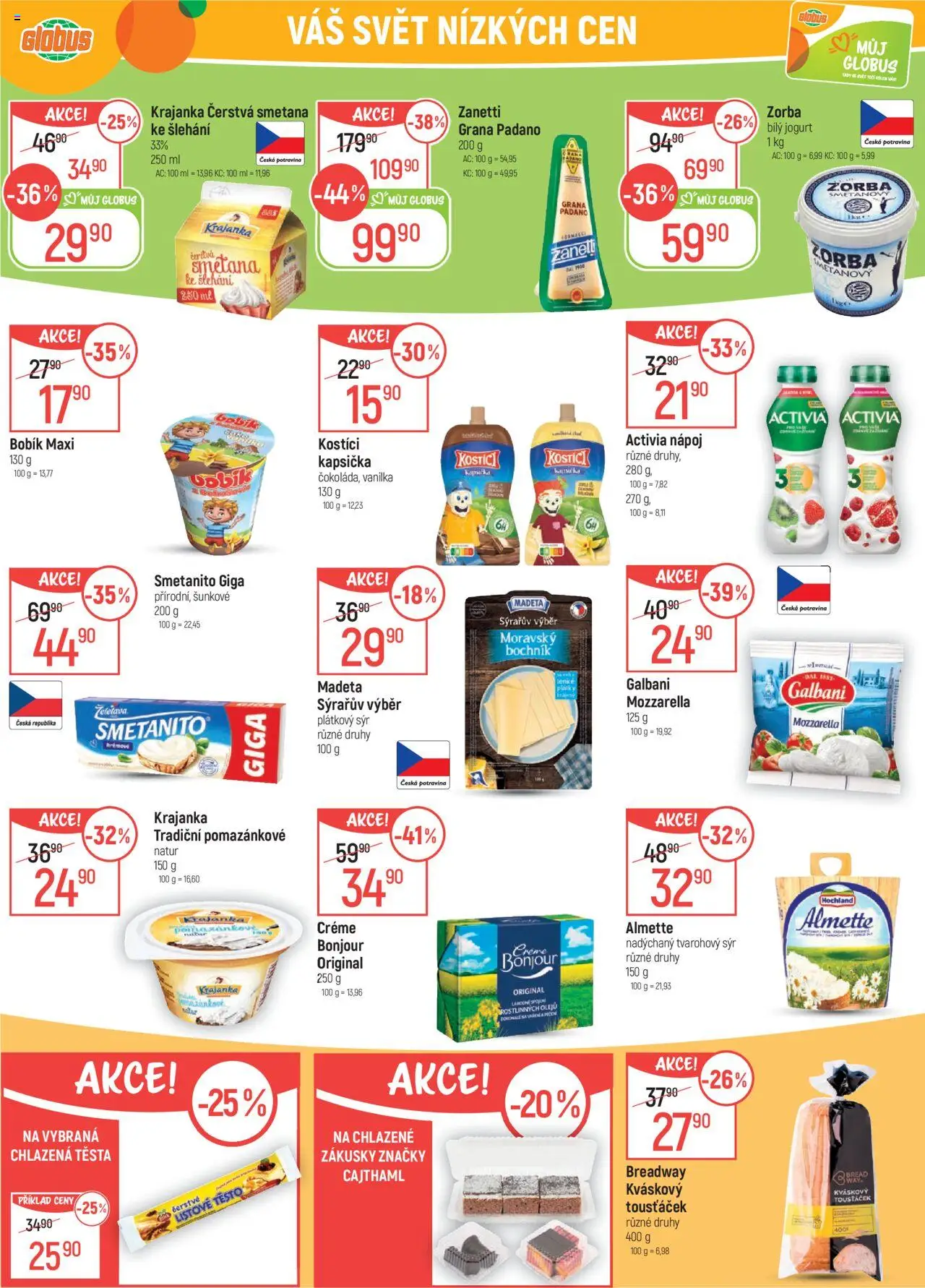 Globus leták - Chomutov od 25.06.2025 | Strana: 19 | Produkty: Jogurt, Plátkový sýr, Zákusky, Cream cheese