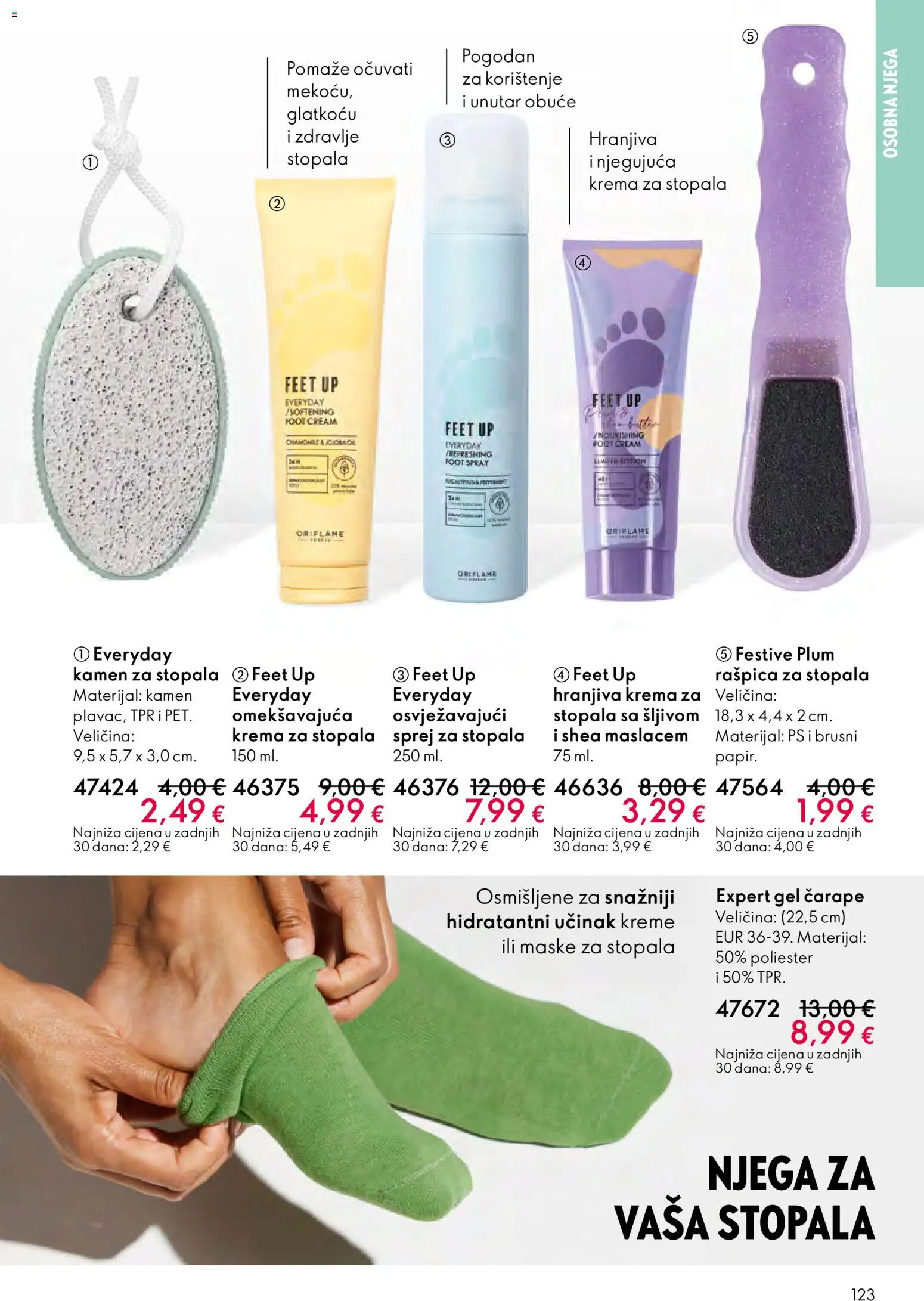 Oriflame katalog | vrijedi od 29.10.2025 | Stranica: 123 | Proizvodi: Krema za stopala, Krema, Čarape
