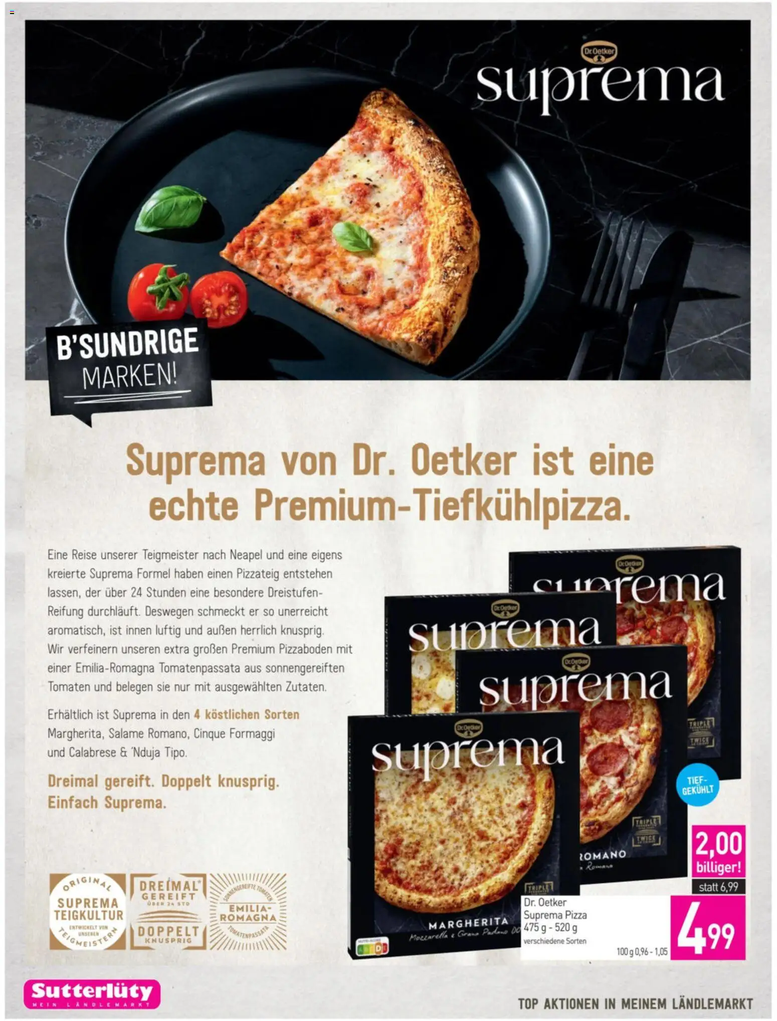 Sutterlüty Flugblatt gültig ab 05.11.2025 | Seite: 22 | Produkte: Pizza, Tomaten