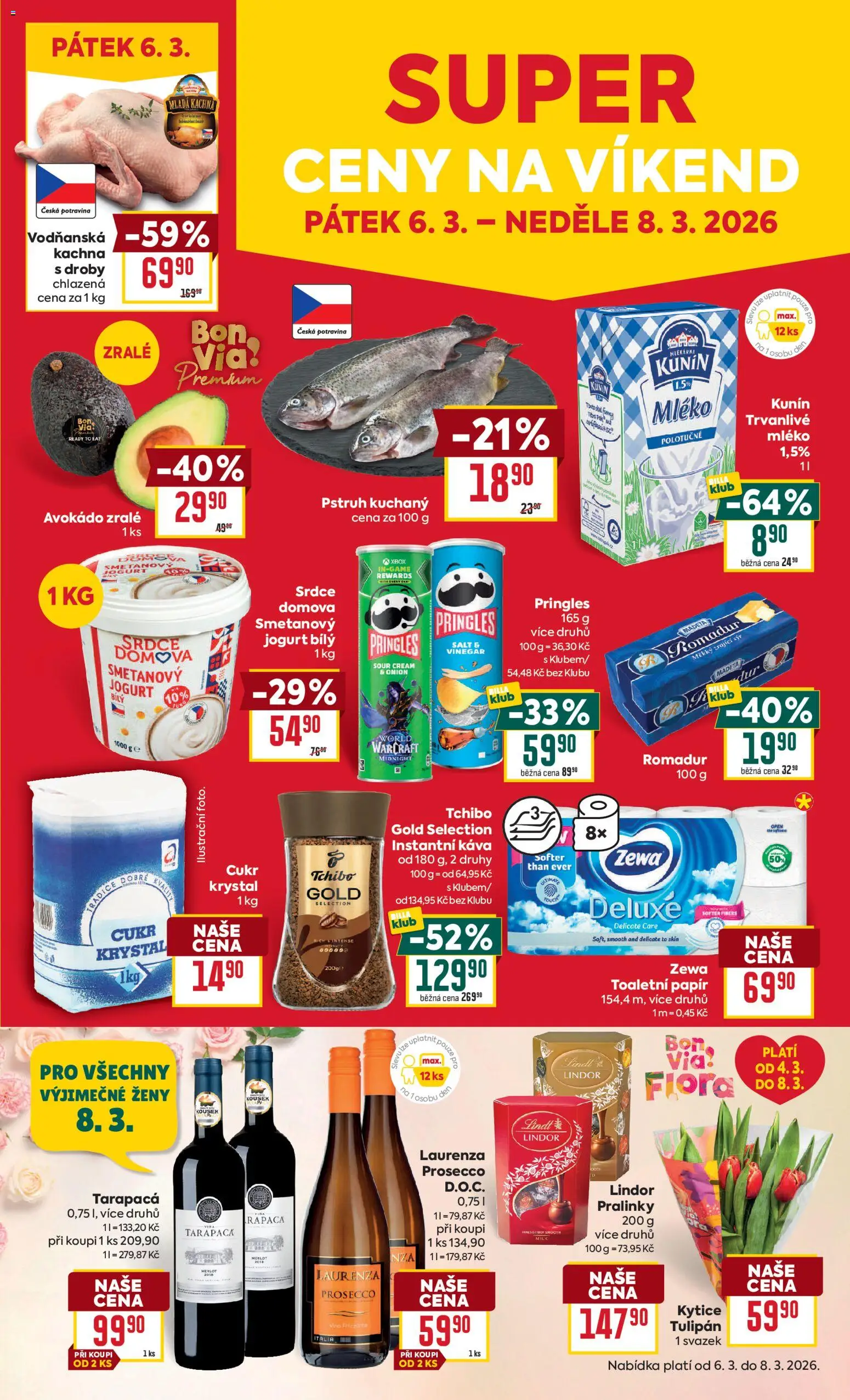 Billa Velký leták od 04.03.2026 | Strana: 29 | Produkty: Lindt, Káva, Zrající sýr, Pstruh