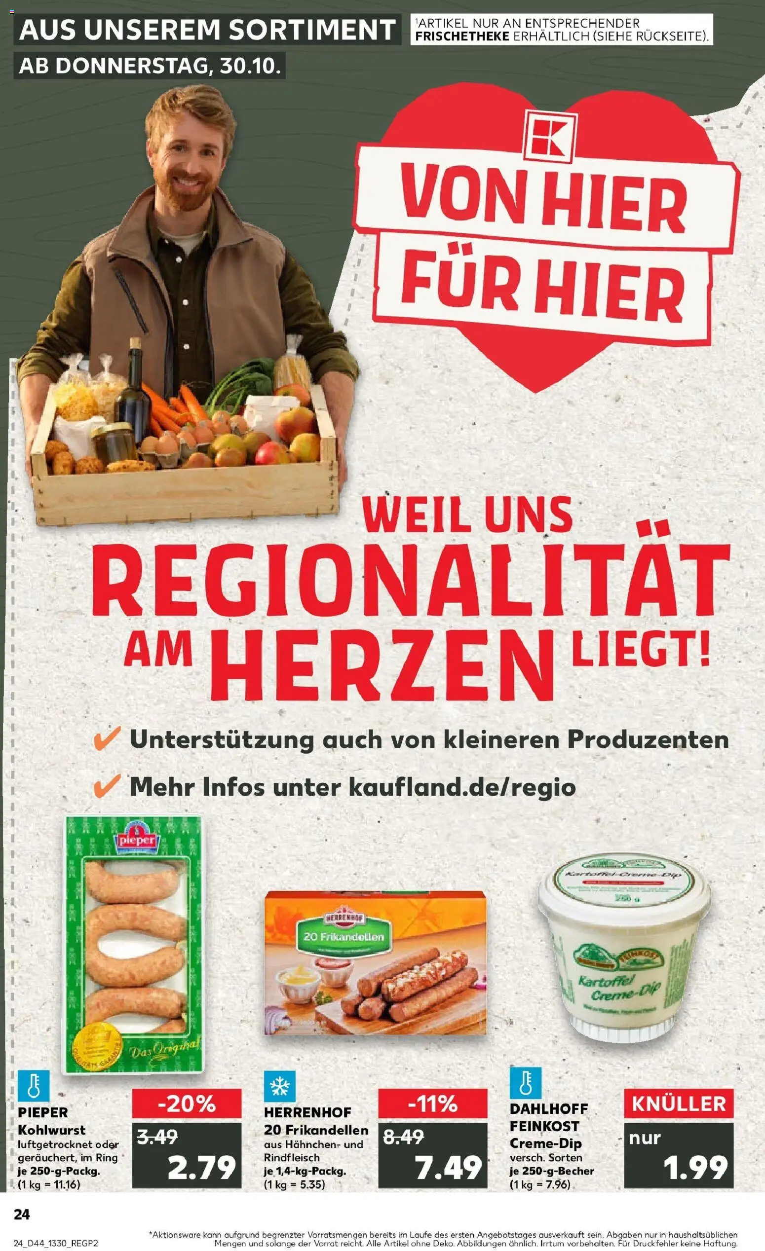 Kaufland prospekt Kamen	 – gültig ab 30.10.2025 | Seite: 24 | Produkte: Hahnchen, Rindfleisch