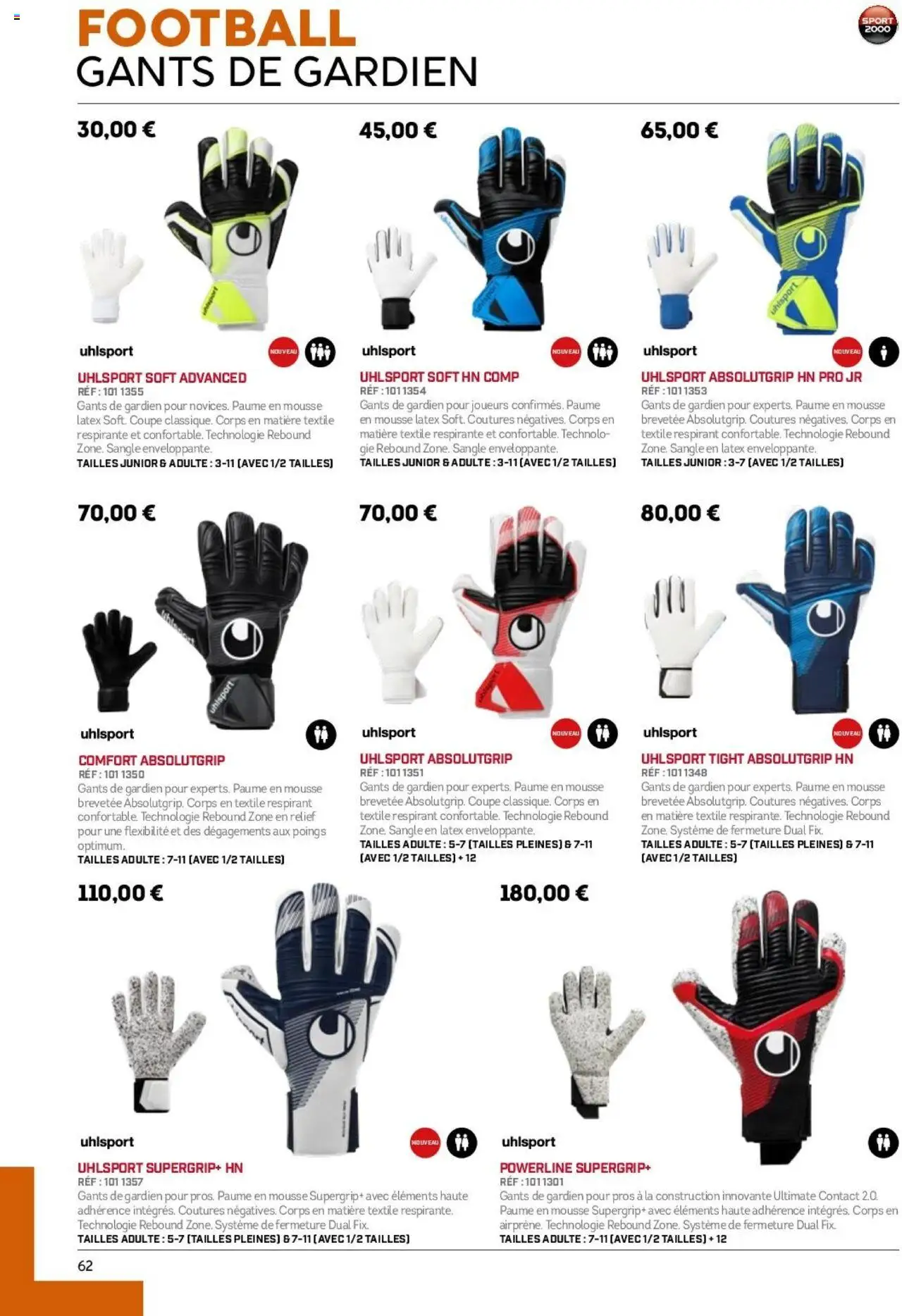 {H1} | Page: 62 | Produits: Mousse, Gants