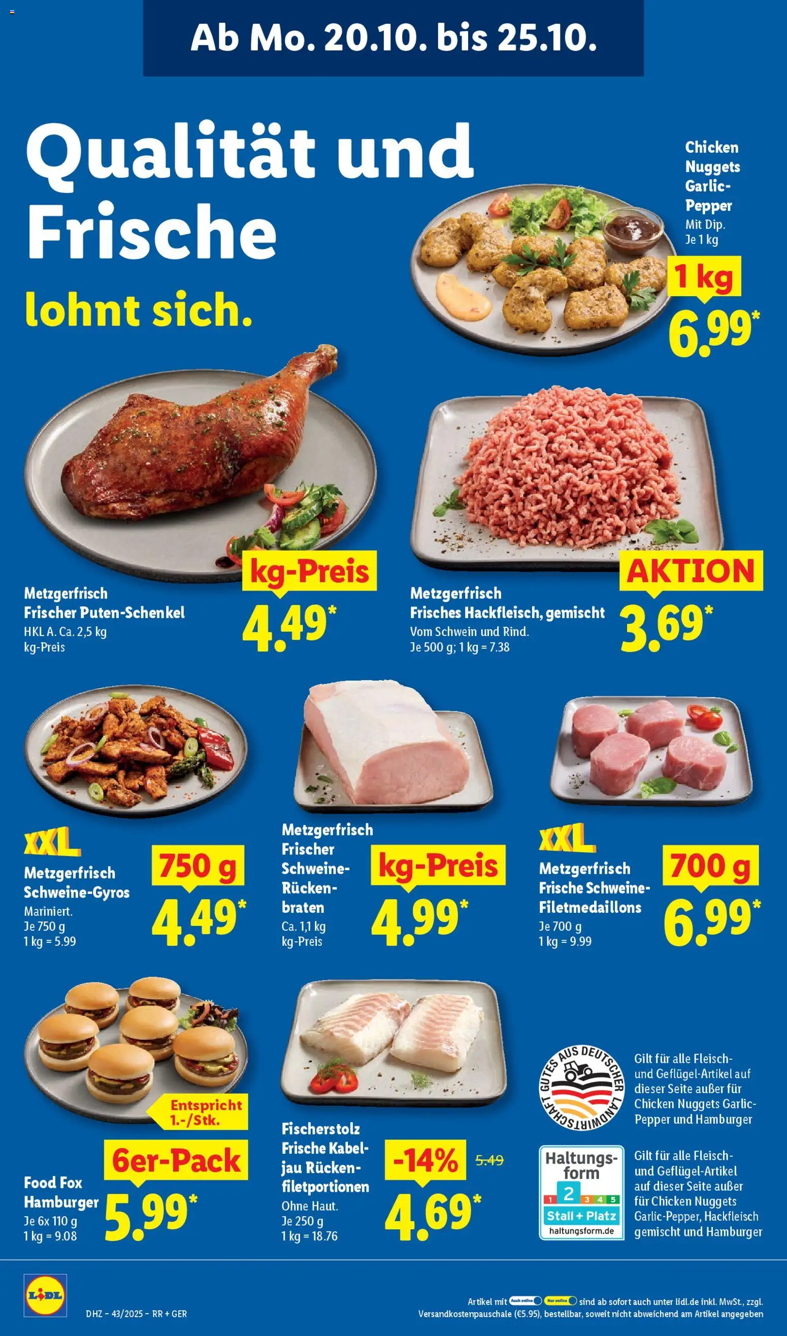 Lidl Prospekt Bestwig – gültig ab 20.10.2025 | Seite: 10 | Produkte: Kabel, Tür, Fleisch, Hackfleisch