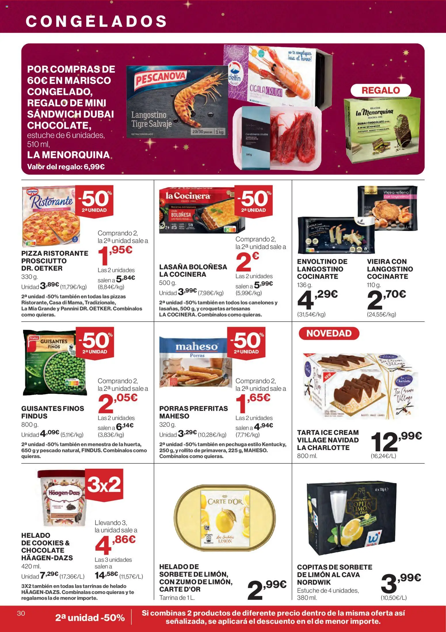 Hipercor catálogo │ válido desde el 18.12.2025 | Página: 30 | Productos: Té, Horno, Lasaña, Langostino