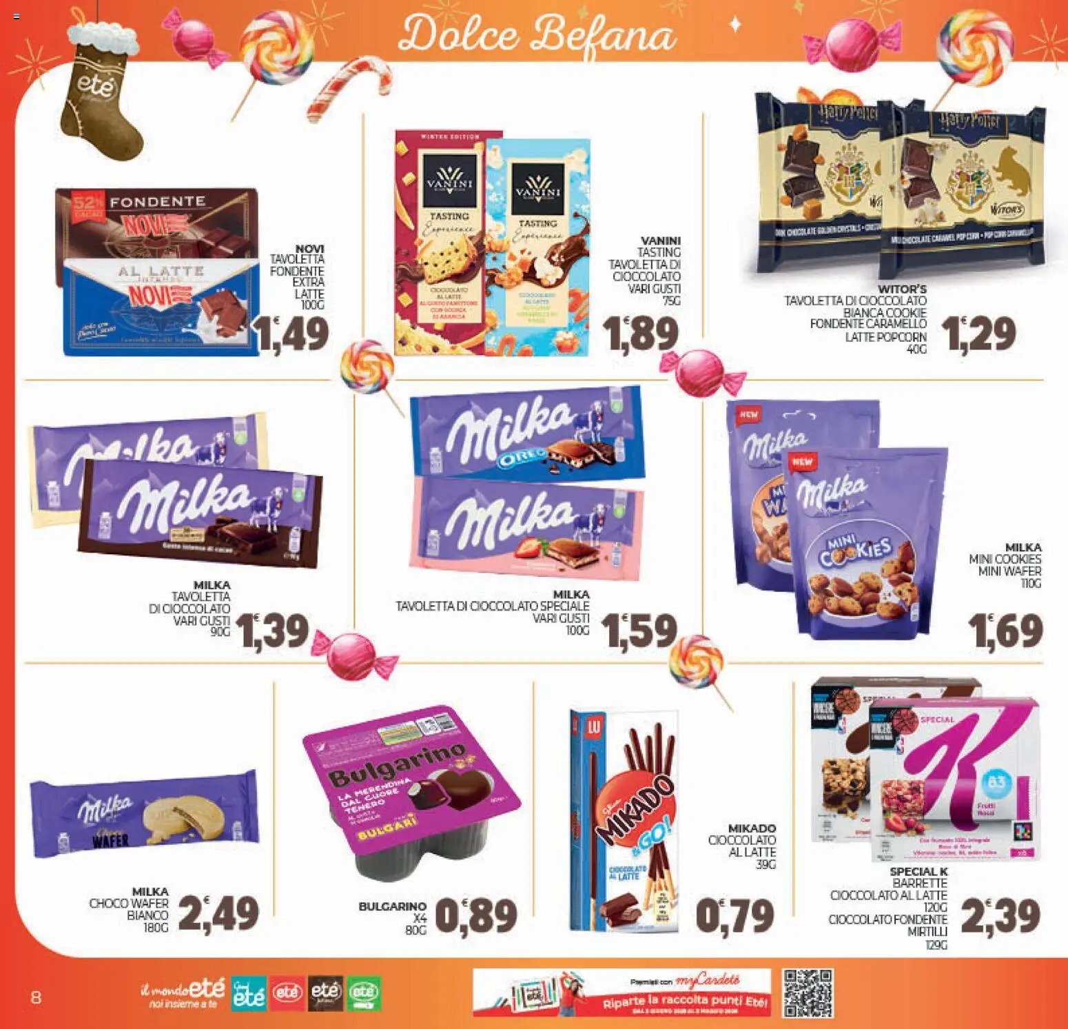 Volantino Eté del 27.12.2025 | Pagina: 8 | Prodotti: Cioccolato, Latte, Mirtilli