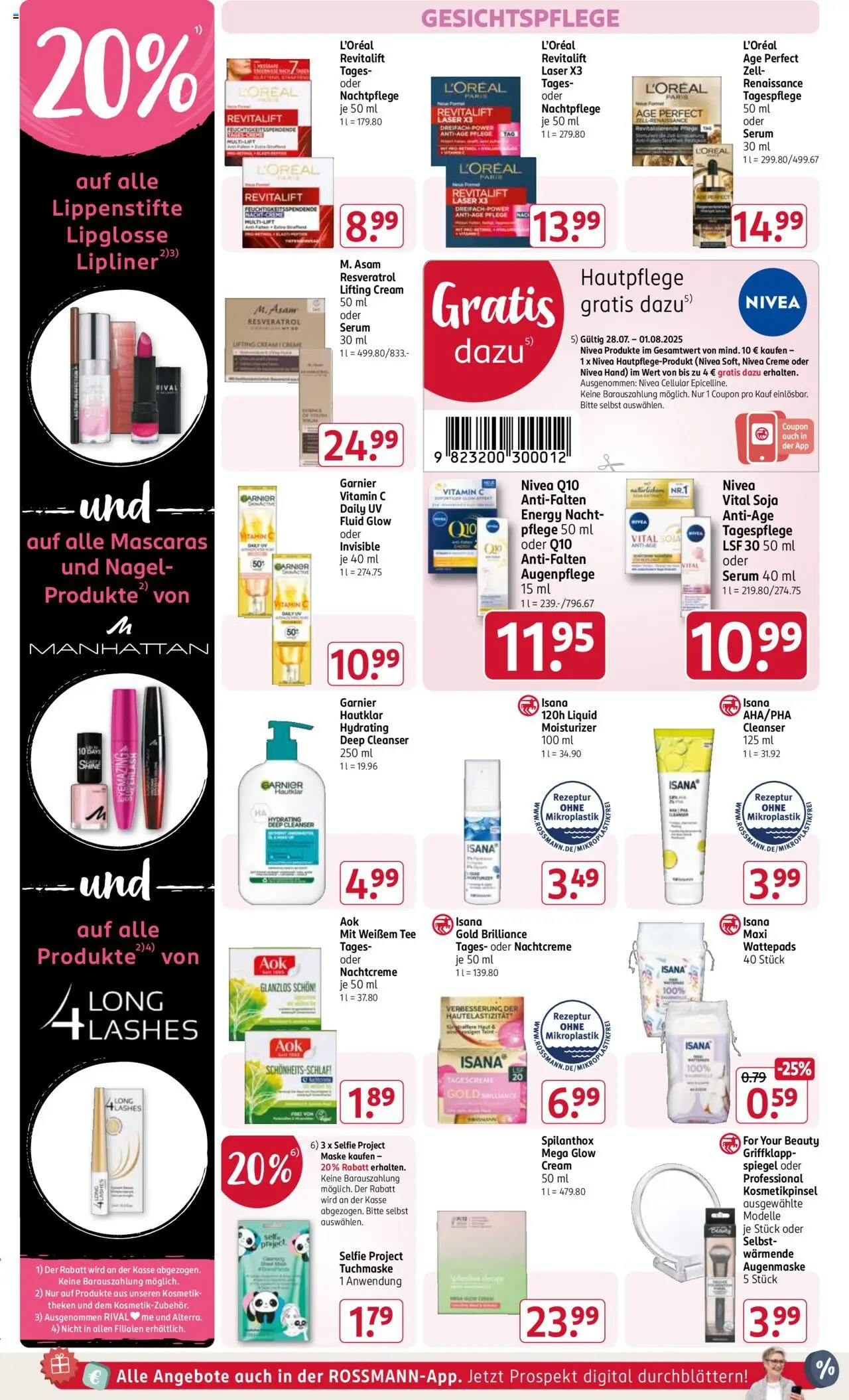 Rossmann Prospekt 	 - gültig ab dem 28.07.2025 | Seite: 8 | Produkte: Maske, Tagescreme, Nachtcreme, Tuchmaske