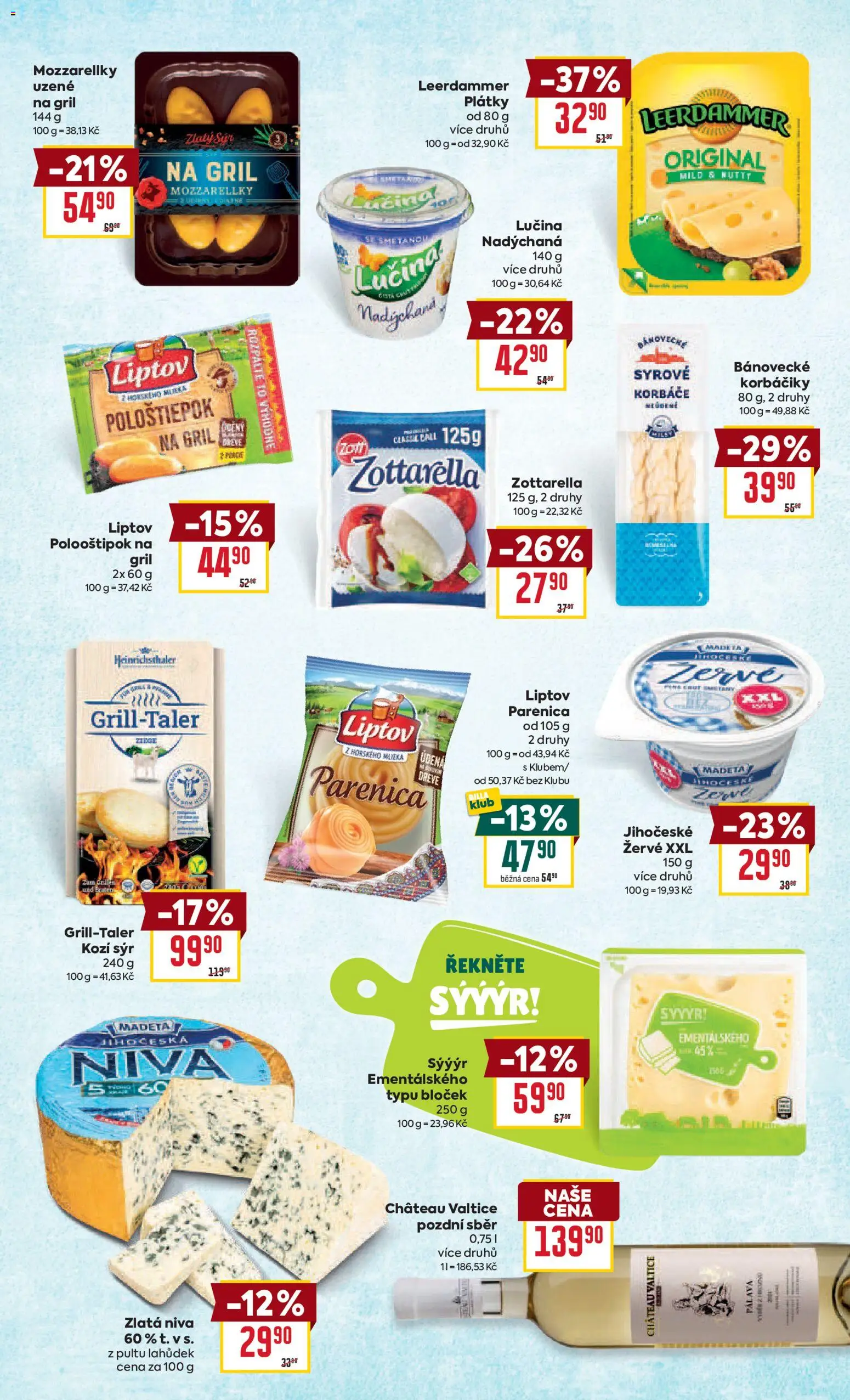 Billa leták - Grilování  od 07.04.2026 | Strana: 11 | Produkty: Parenica, Lučina, Leerdammer, Niva