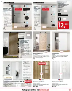 Bauhaus leták platný od 06.10.2025 | Strana: 23 | Produkty: Kúpelňa, Kovanie, Zhrňovacie dvere, Dvere