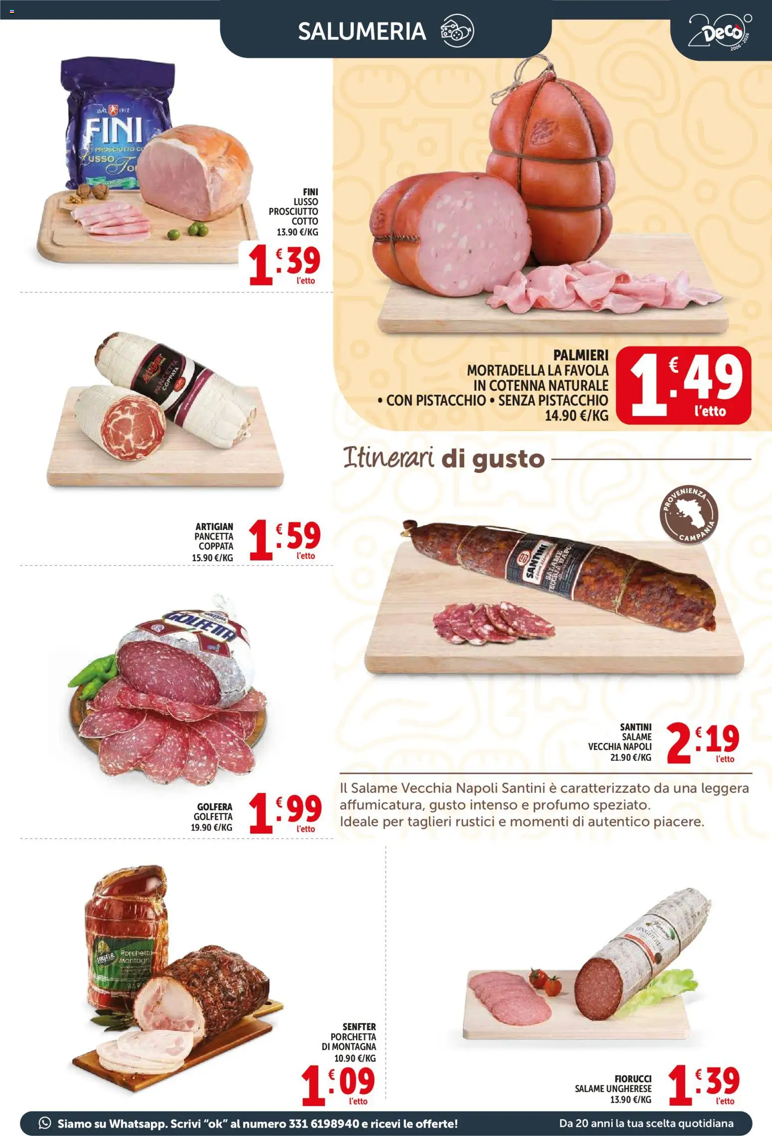 Volantino Decò del 21.04.2026 | Pagina: 3 | Prodotti: Salame, Pancetta, Prosciutto, Mortadella