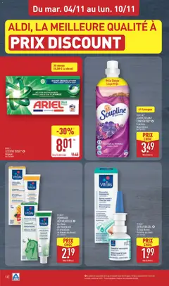 Aldi - Prévisualisation de Aldi catalogue semaine 45 valide à partir de 04.11.2025 | Page: 15 | Produits: Ariel, Soupline, Adoucissant, Lessive