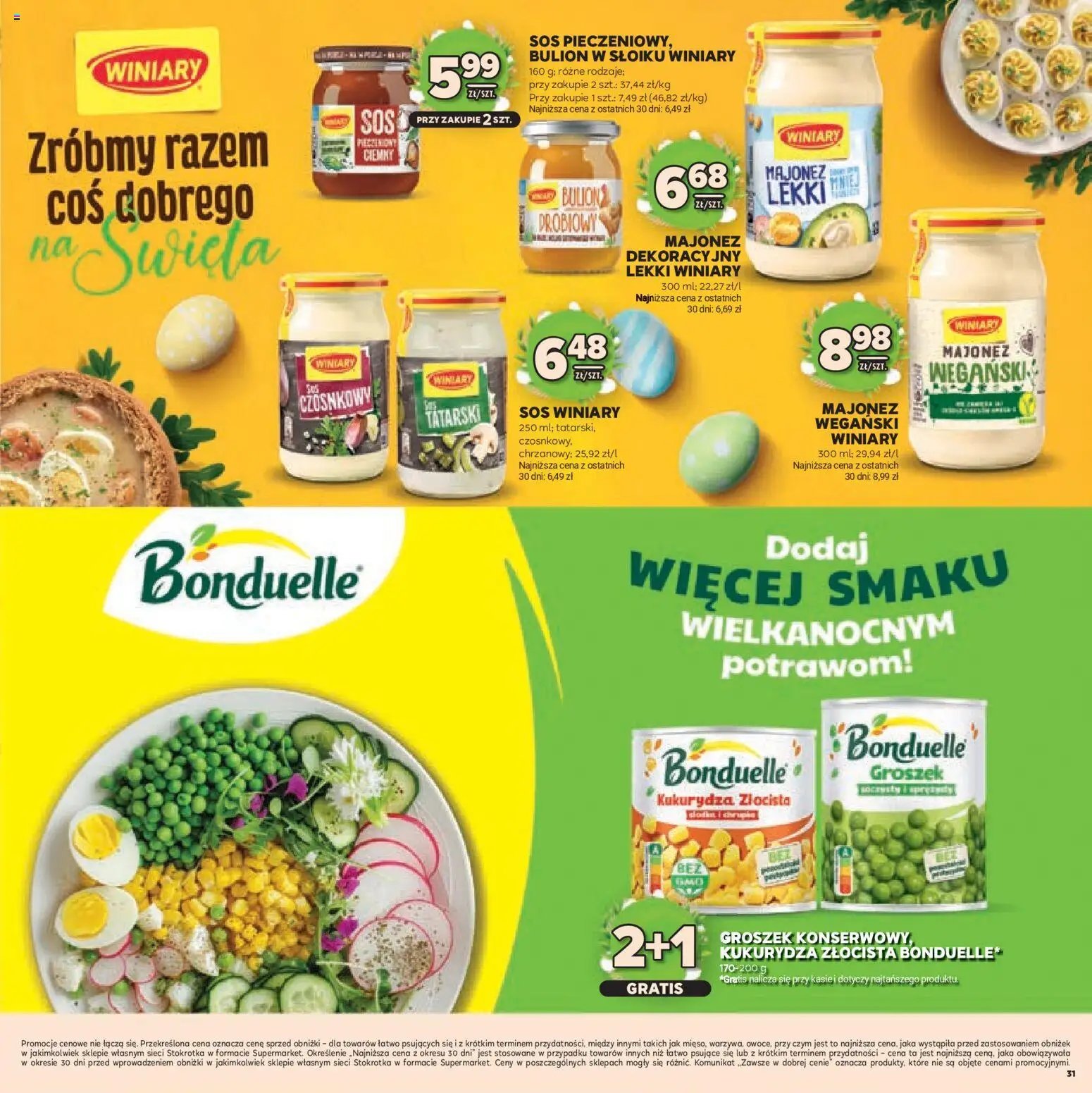 Stokrotka gazetka - Wielkanoc od 19.03.2026 | Strona: 31 | Produkty: Groszek, Stokrotka, Kukurydza, Sos