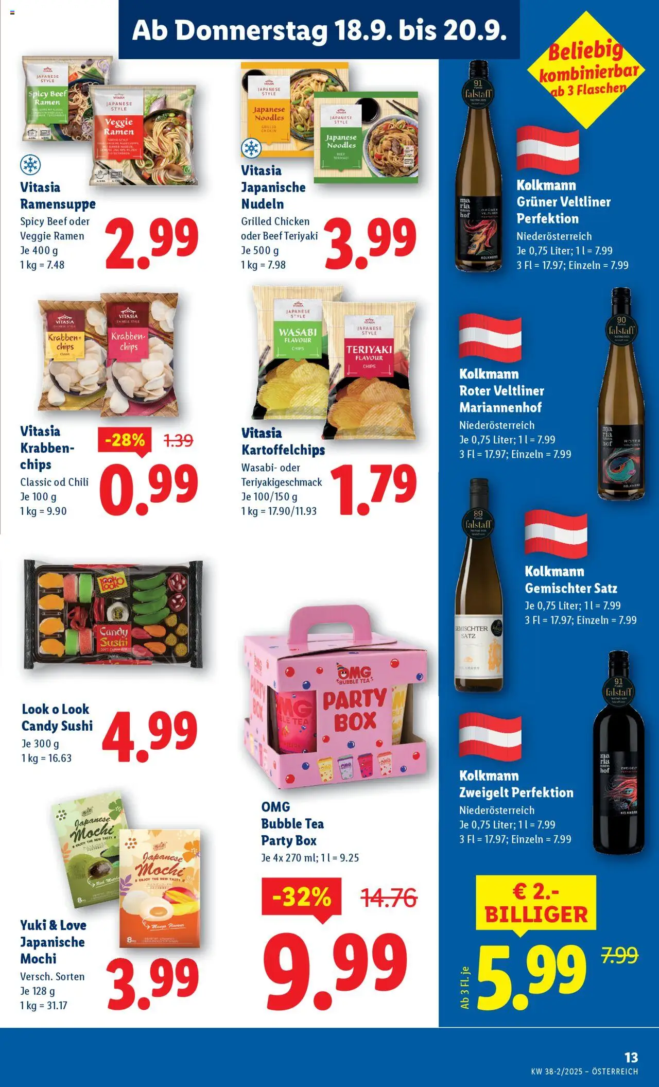 Lidl Flugblatt gültig ab 18.09.2025 | Seite: 15 | Produkte: Chips, Chili, Box, Nudeln