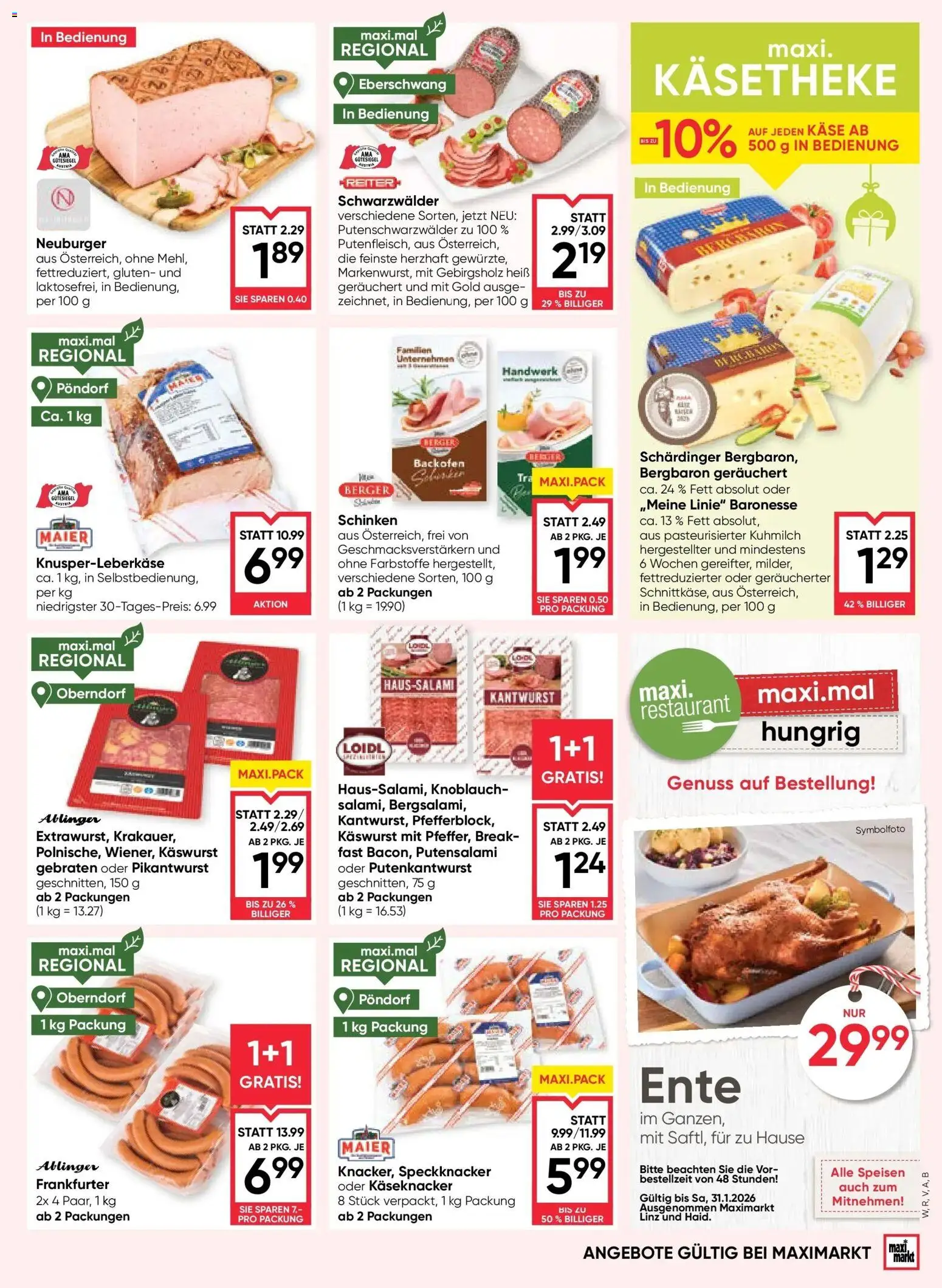 Maximarkt Ried gültig ab 18.12.2025 | Seite: 13 | Produkte: Knoblauch, Käse, Schinken