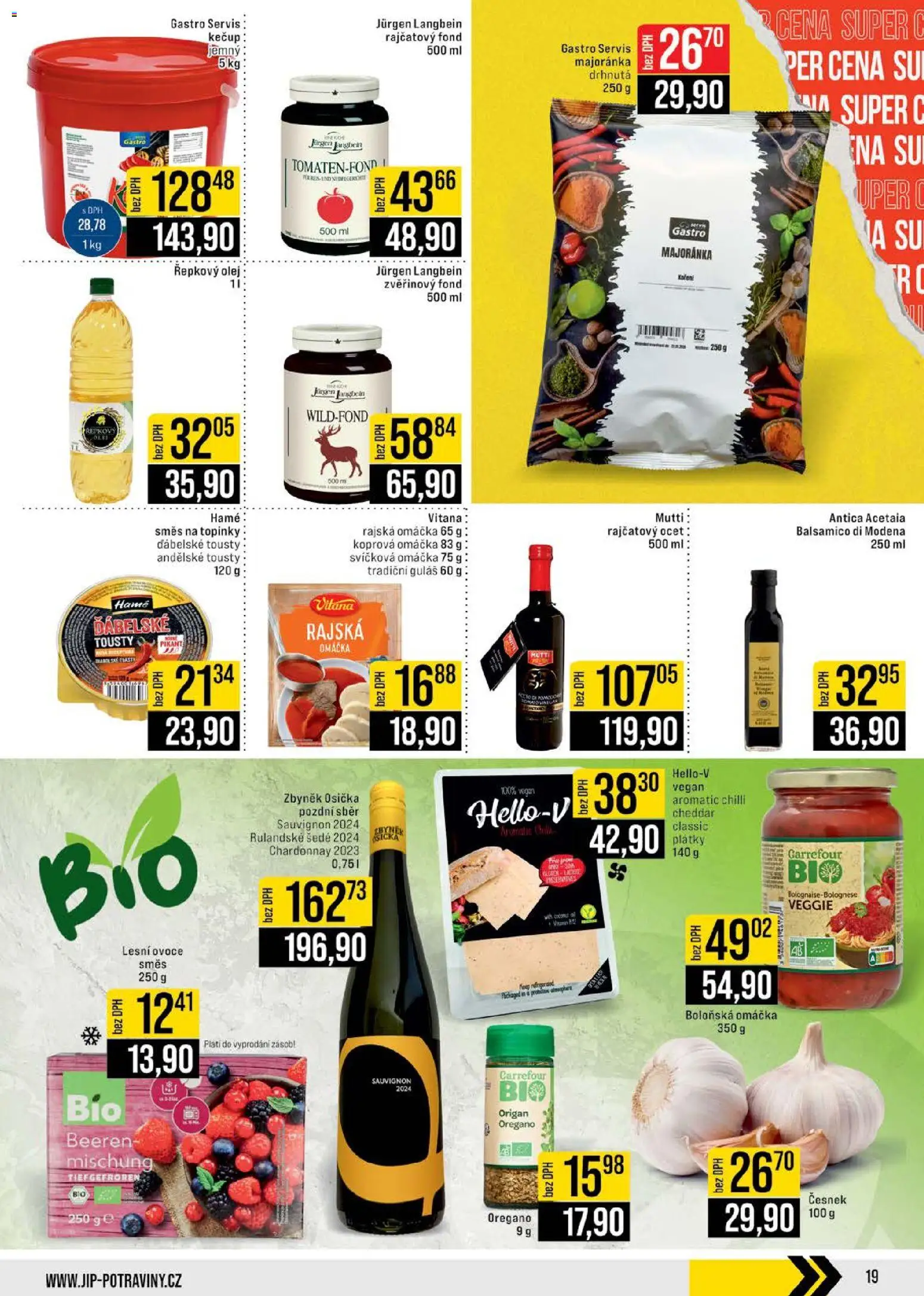 Jip leták - Cash & Carry od 19.11.2025 | Strana: 19 | Produkty: Veggie, Olej, Koření, Cheddar