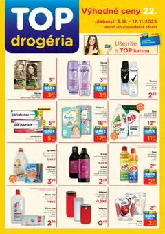 TOP Drogéria leták platný od 03.11.2025