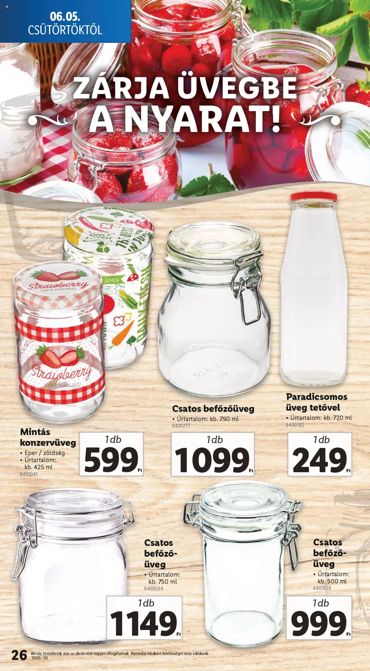 Lidl akciós ujság - amely érvényes a következő dátumtól: 05.06.2025 | Oldal: 26 | Termékek: Zöldség, Eper