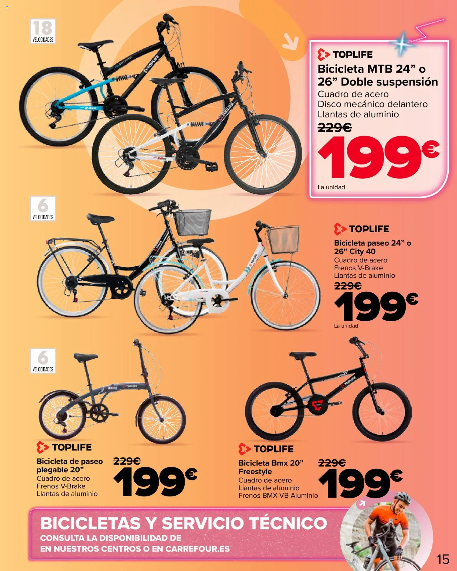 Carrefour Ocio │ válido desde el 11.03.2026 | Página: 15 | Productos: Bicicleta, Disco