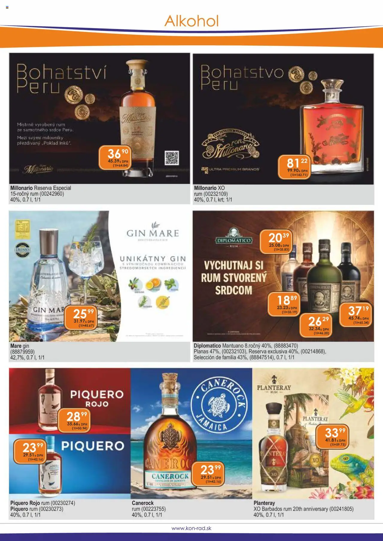 KON - RAD leták │ platný od 01.06.2025 | Strana: 9 | Produkty: Diplomatico, Gin, Alkohol, Rum