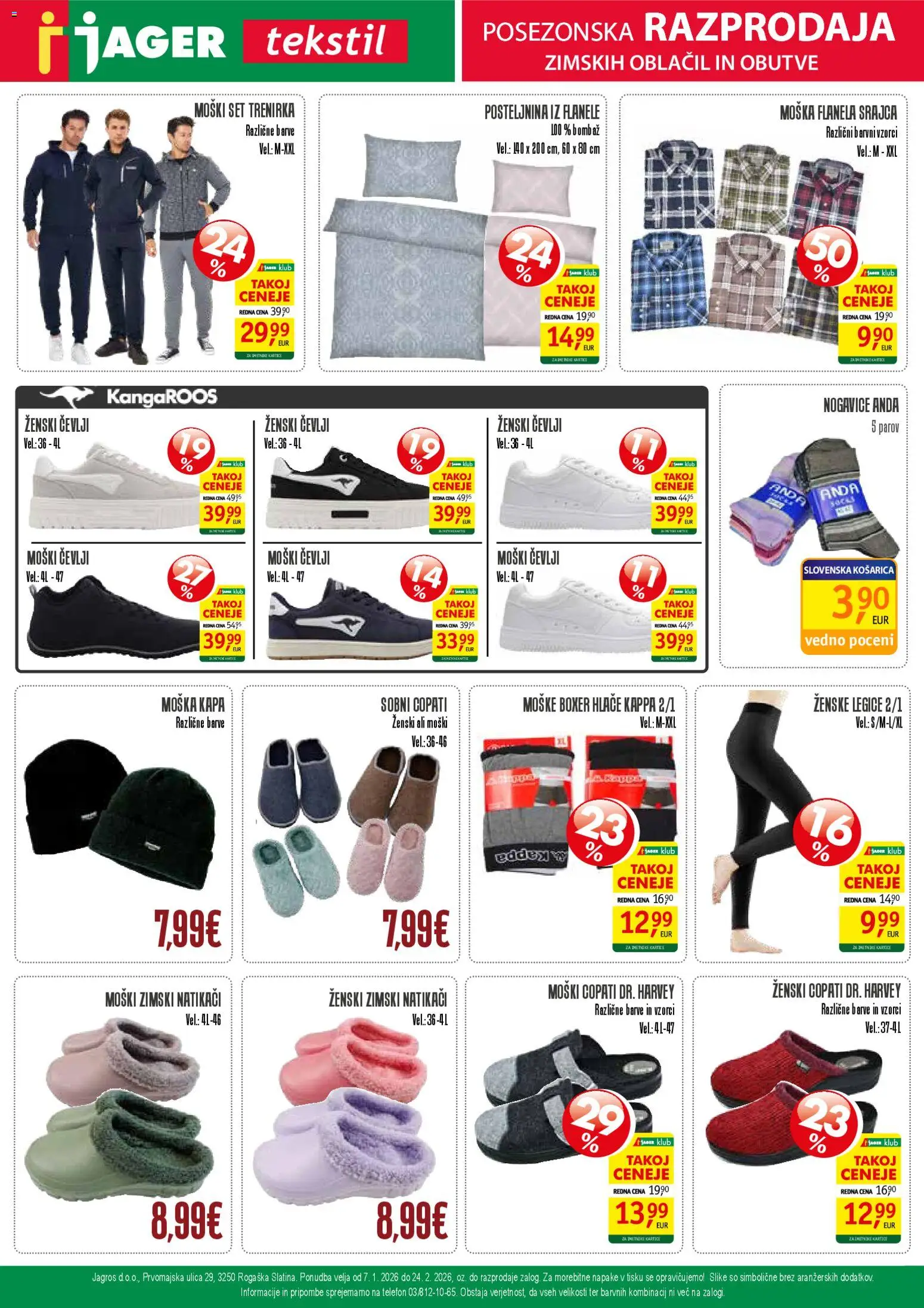 Novi Jager katalog ponudbe – veljaven od 07.01.2026 | Stran: 9 | Izdelki: Posteljnina, Hlace, Nogavice, Cevlji