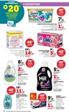 Hyper U - Prévisualisation de Hyper U - Le blanc valide à partir de 27.12.2025 | Page: 28 | Produits: Lessive liquide Super Croix, Coton, Lessive Liquide, Lessive