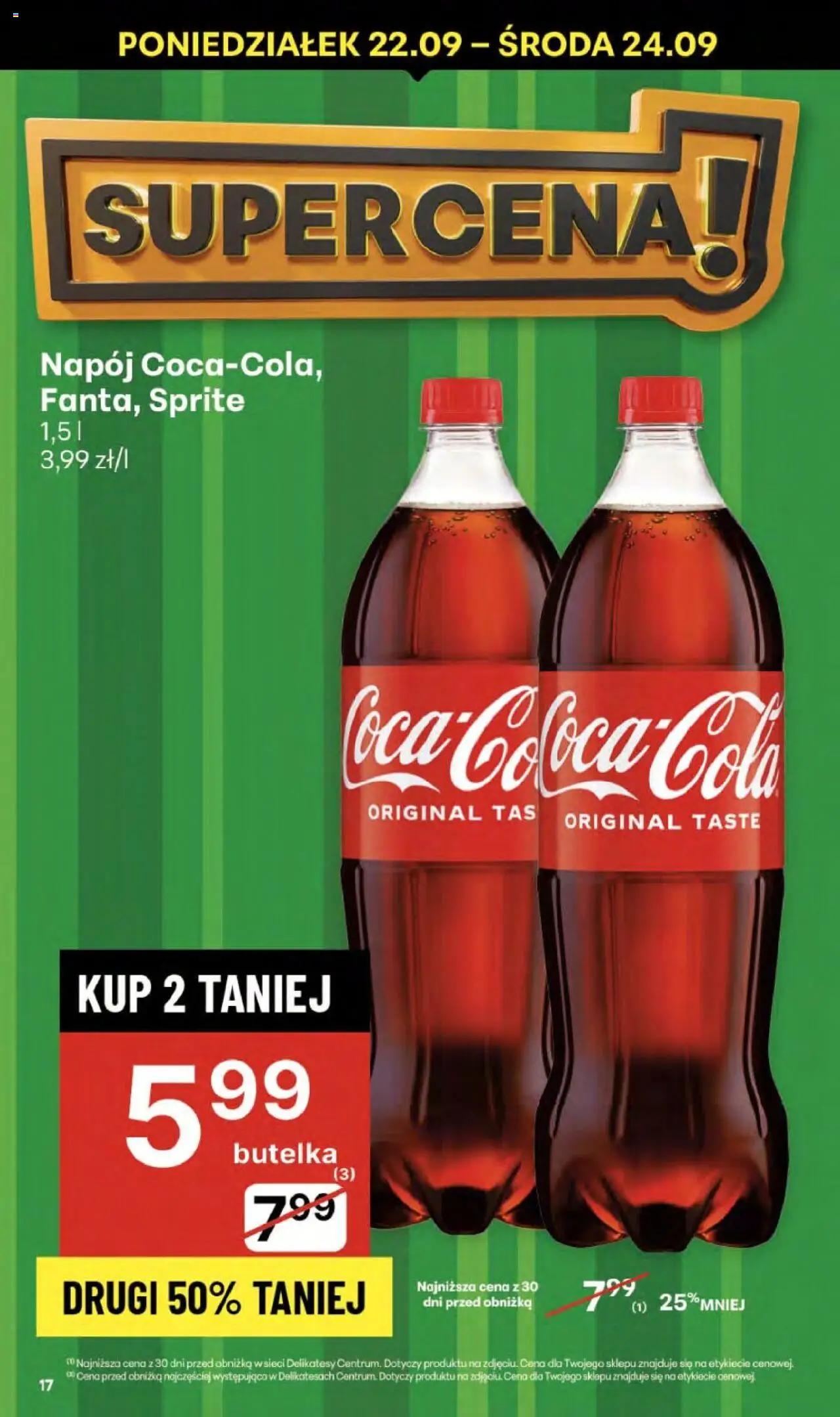 Delikatesy Centrum Gazetka - Sklepy Własne od 18.09.2025 | Strona: 17 | Produkty: Sprite, Delikatesy