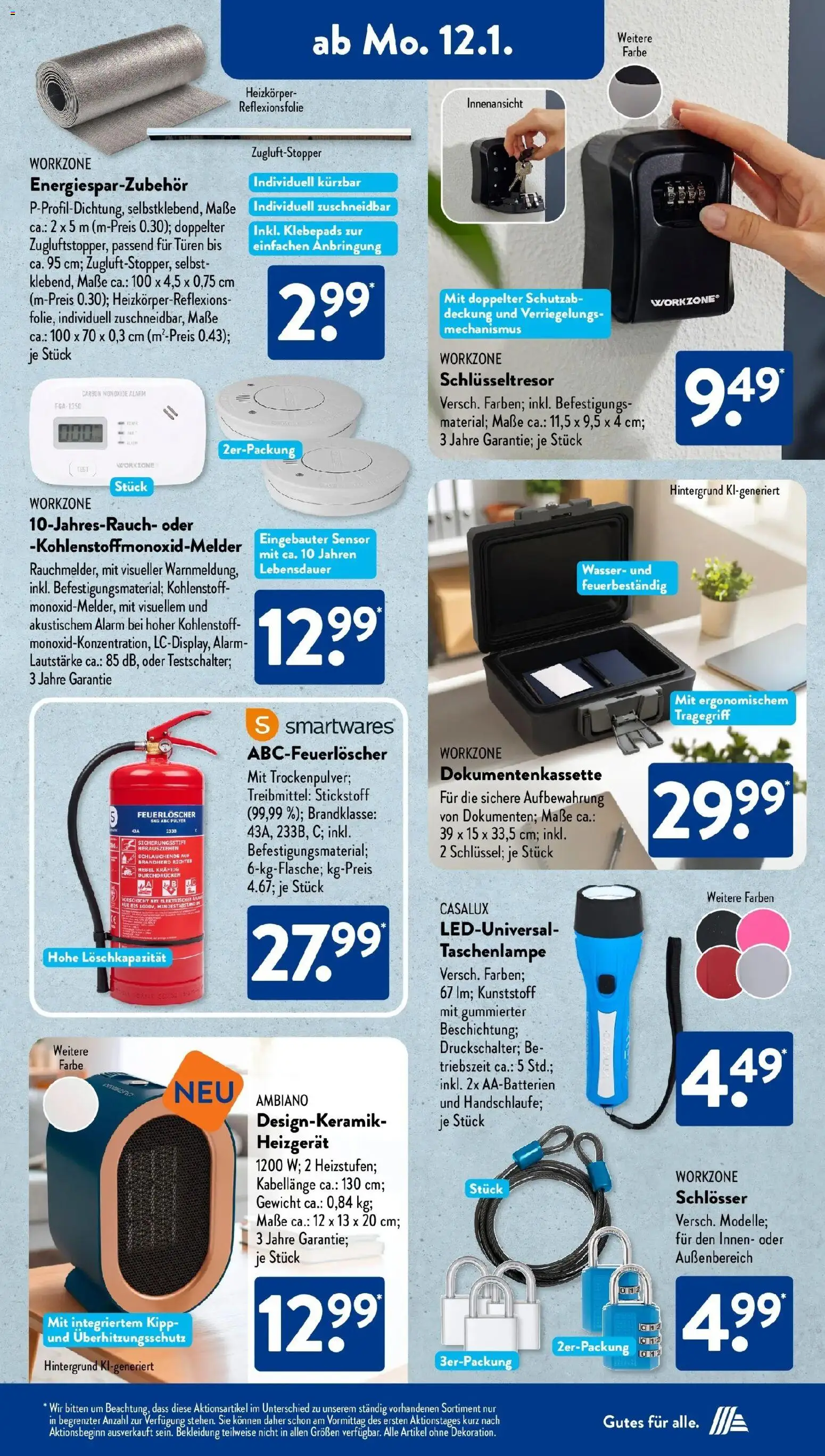 Aldi Süd - Aldi Süd: Wochenangebote – gültig ab 11.01.2026 | Seite: 13 | Produkte: Gewicht, Heizkörper, Wasser, Bekleidung