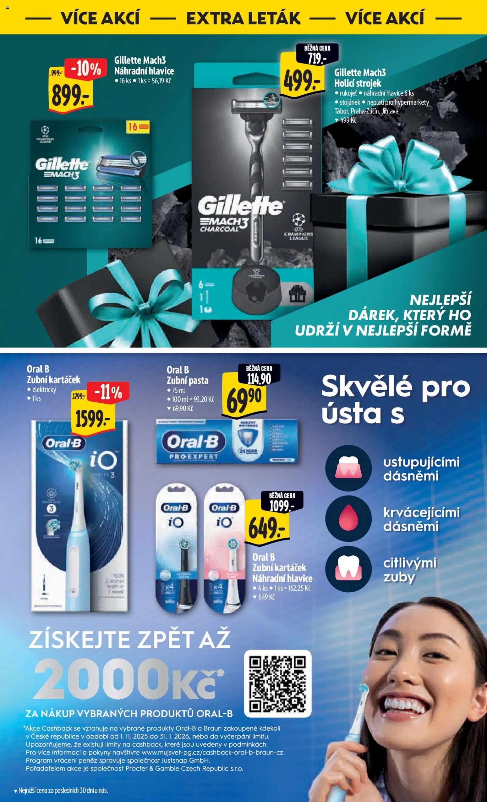 Albert leták - Hypermarket od 27.12.2025 | Strana: 48 | Produkty: Zubní pasta, Zubní kartáček, Holicí strojek, Gillette Mach3