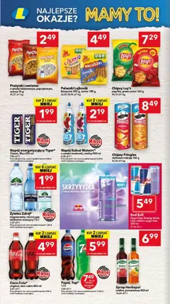 Pogląd oferty "Lewiatan gazetka - Bydgoszcz" - ważna od 29.01.2026 | Strona: 6 | Produkty: Chipsy, Maliny, Red bull, Chipsy pringles