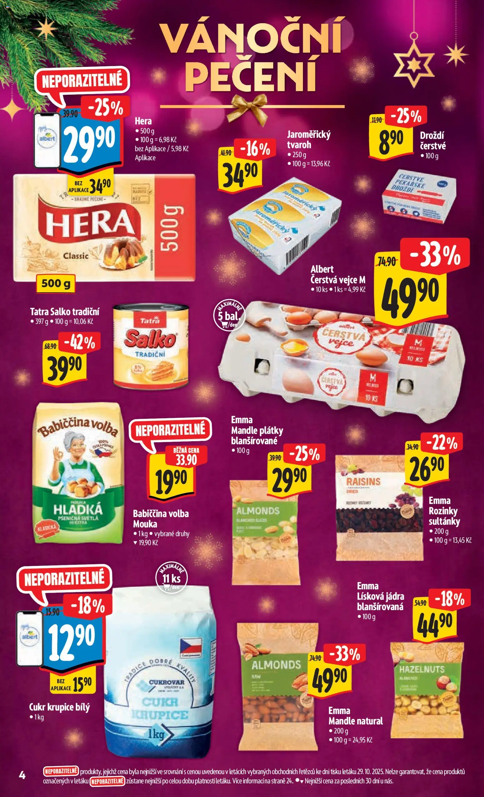Albert leták - Hypermarket od 05.11.2025 | Strana: 9 | Produkty: Rozinky, Vejce, Tvaroh, Mandle