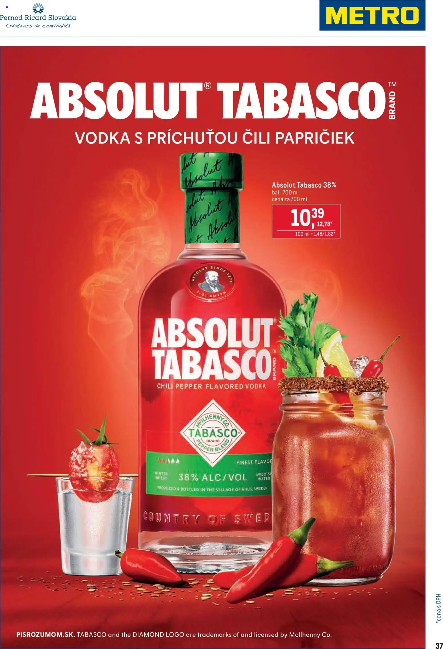 Nové Metro akcie – leták je platný od 25.03.2026 | Strana: 37 | Produkty: Vodka