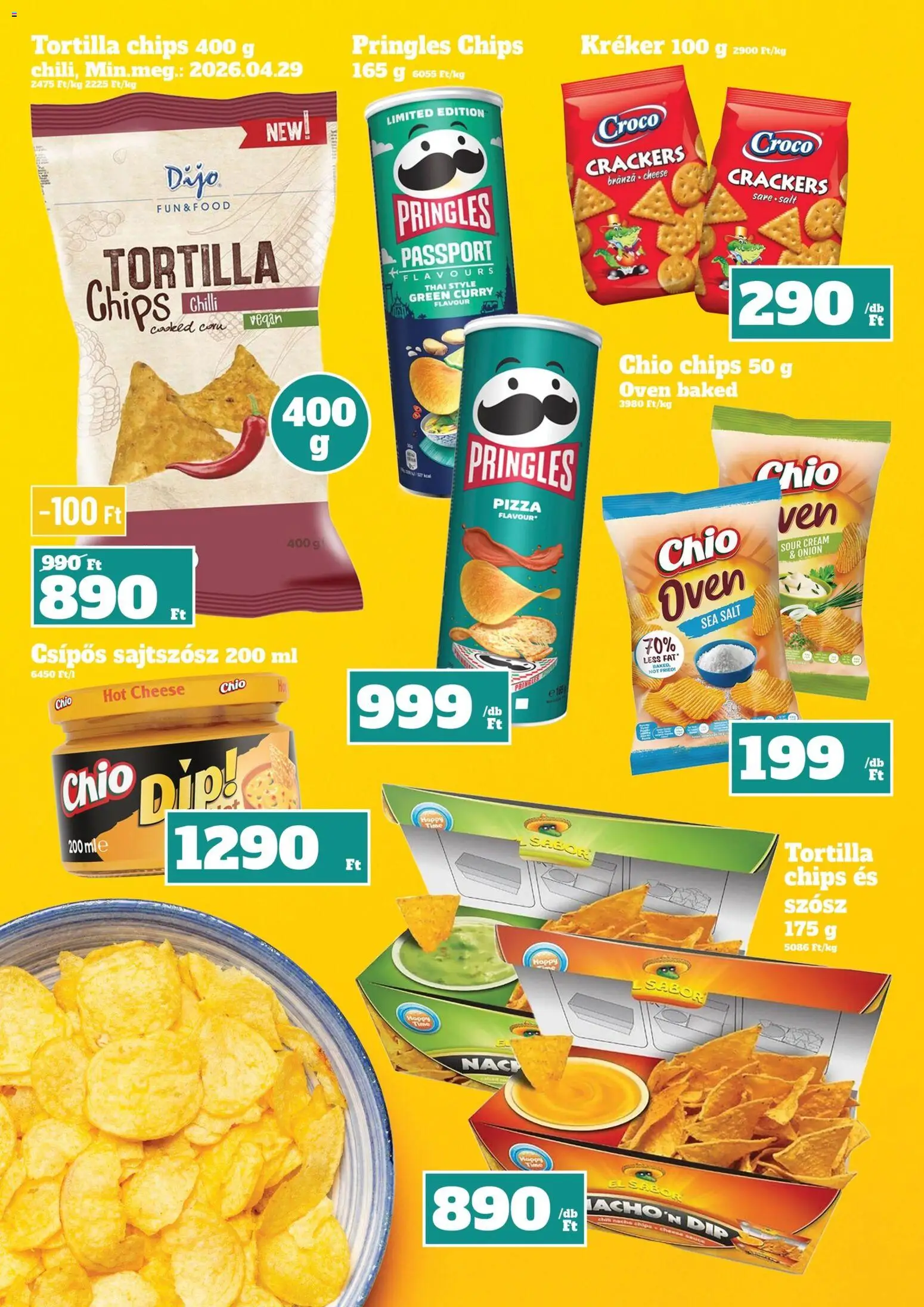 Family Diszkont akciós ujság - amely érvényes a következő dátumtól: 02.04.2026 | Oldal: 8 | Termékek: Chips, Tortilla, Kréker, Pizza