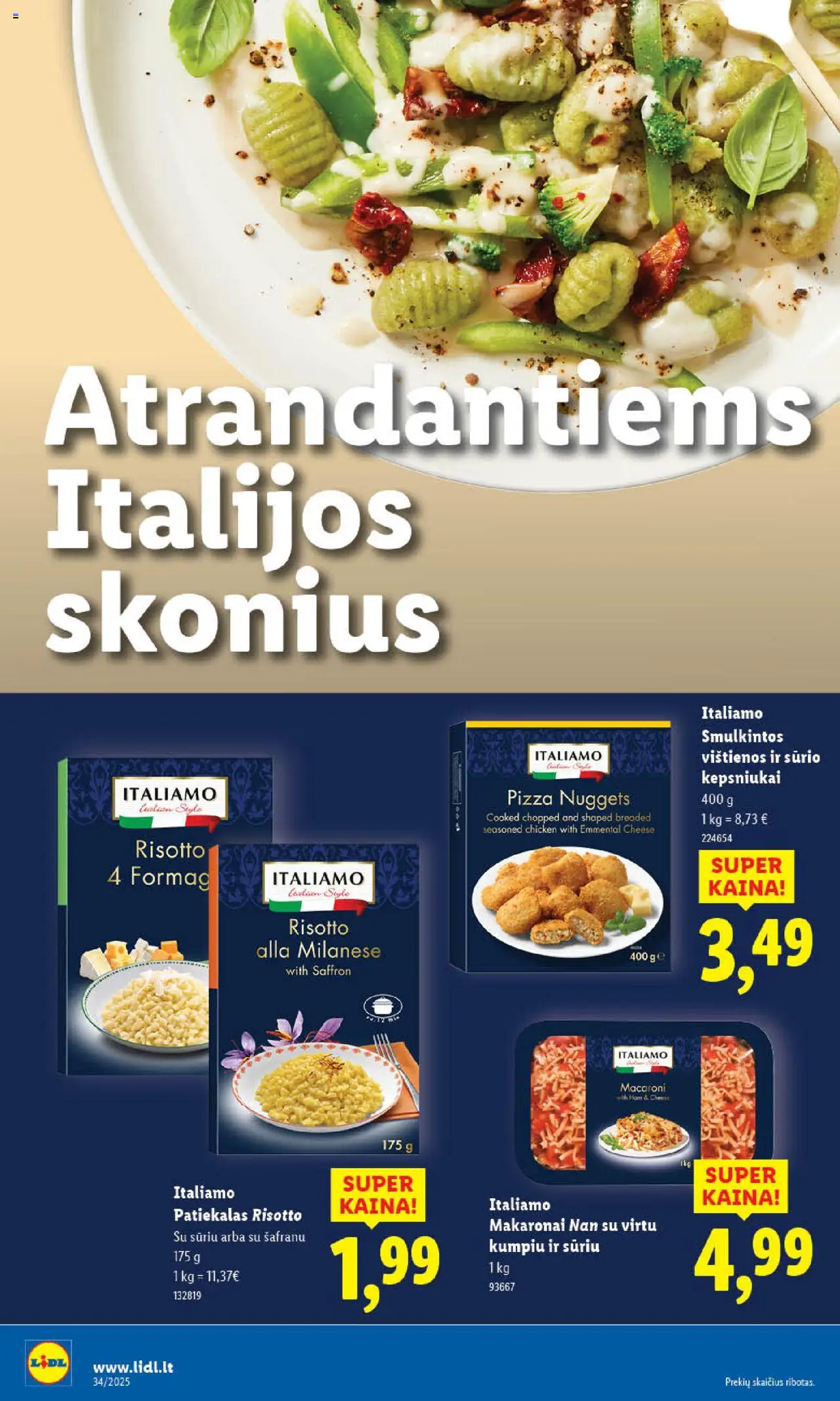 LIDL leidinys│galioja nuo 18.08.2025 | Puslapis: 14 | Prekių: Vištienos, Makaronai