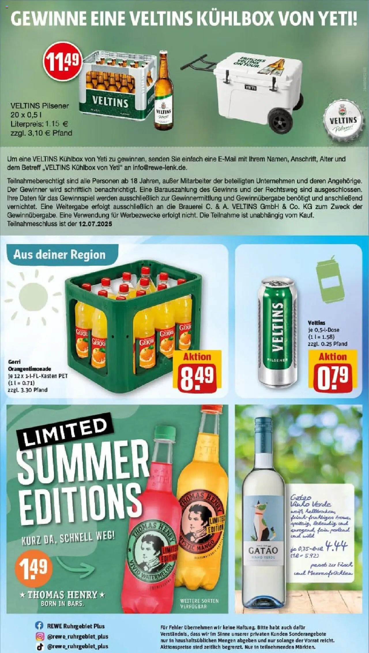 Rewe prospekt Essen	 - gültig ab dem 07.07.2025 | Seite: 32 | Produkte: Fisch, Mango, Veltins