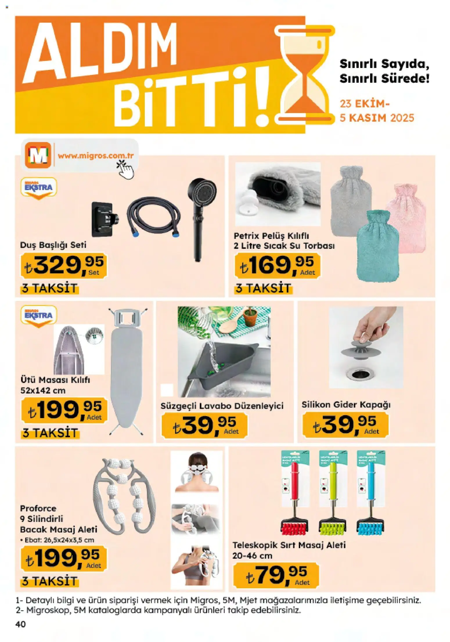 Migros Katalog - 5M Migroskop Dijital - 23.10.2025 tarihinden itibaren geçerlidir | Sayfa: 131 | Ürünler: Ütü masası, Sıcak su torbası, Duş, Su