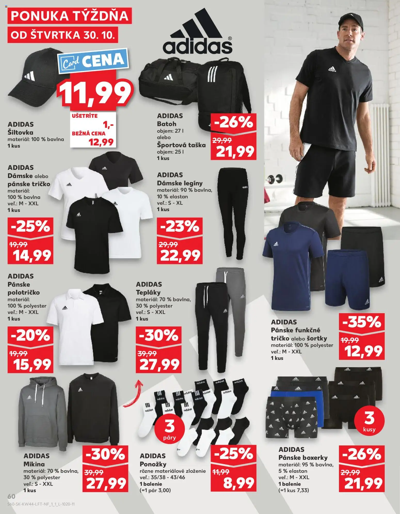 Nové Kaufland akcie – leták je platný od 30.10.2025 | Strana: 60 | Produkty: Tričko, Mikina, Ponožky, Batoh