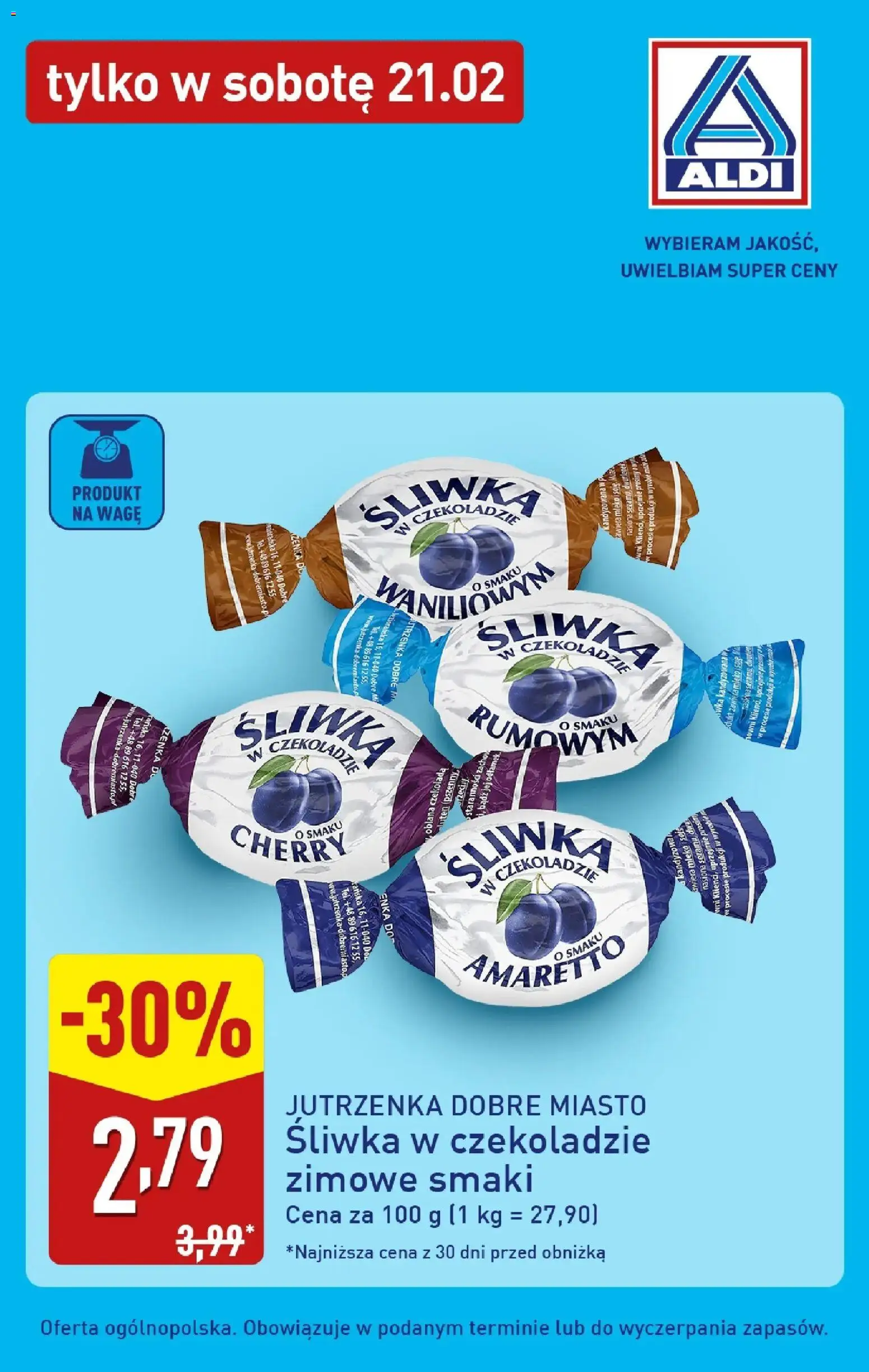 Aldi Gazetka - Tylko w sobotę od 21.02.2026 | Strona: 4 | Produkty: Nasiona, Mleko, Czekolada