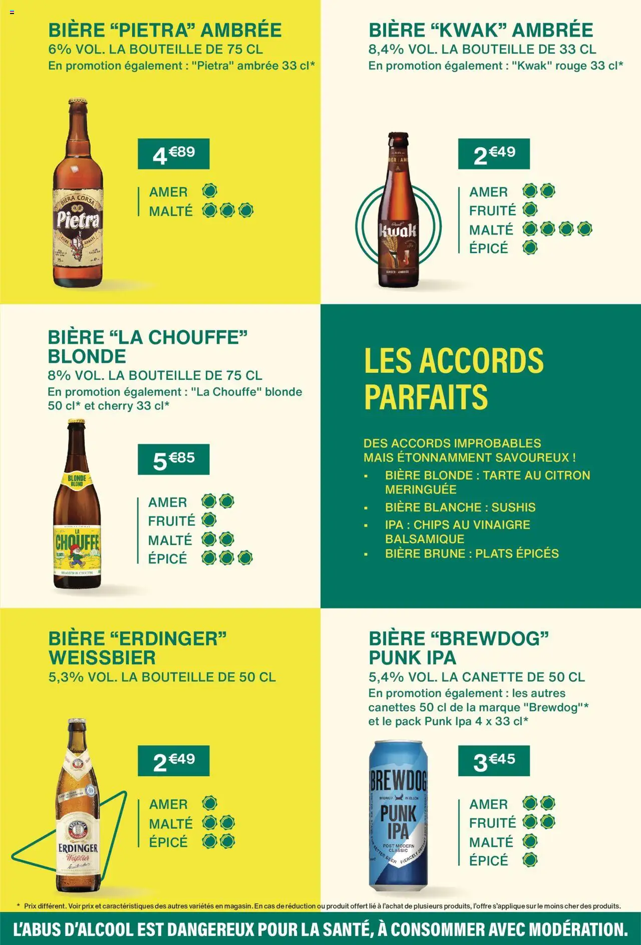 {H1} | Page: 11 | Produits: Citron, Bière blonde, Bière, Chips