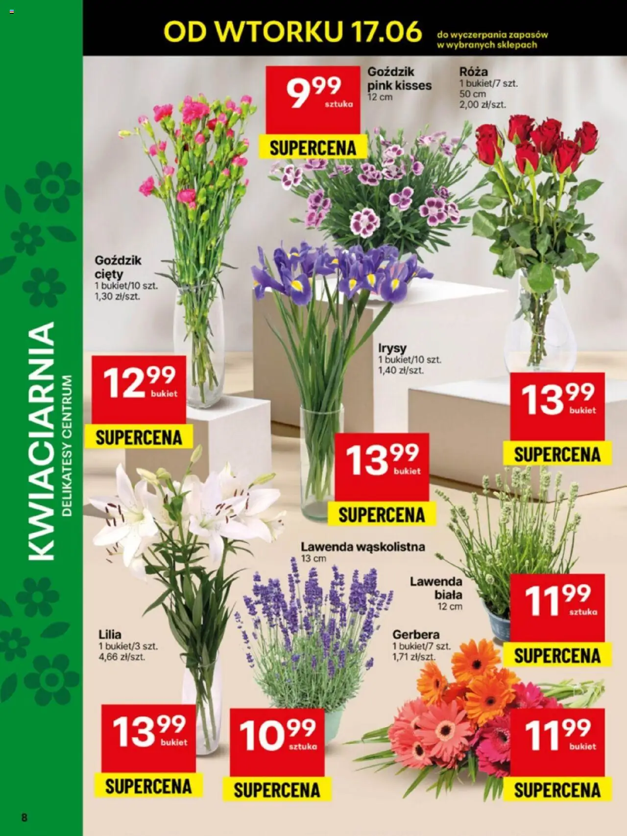 Delikatesy Centrum Gazetka od 16.06.2025 | Strona: 8 | Produkty: Goździk, Delikatesy