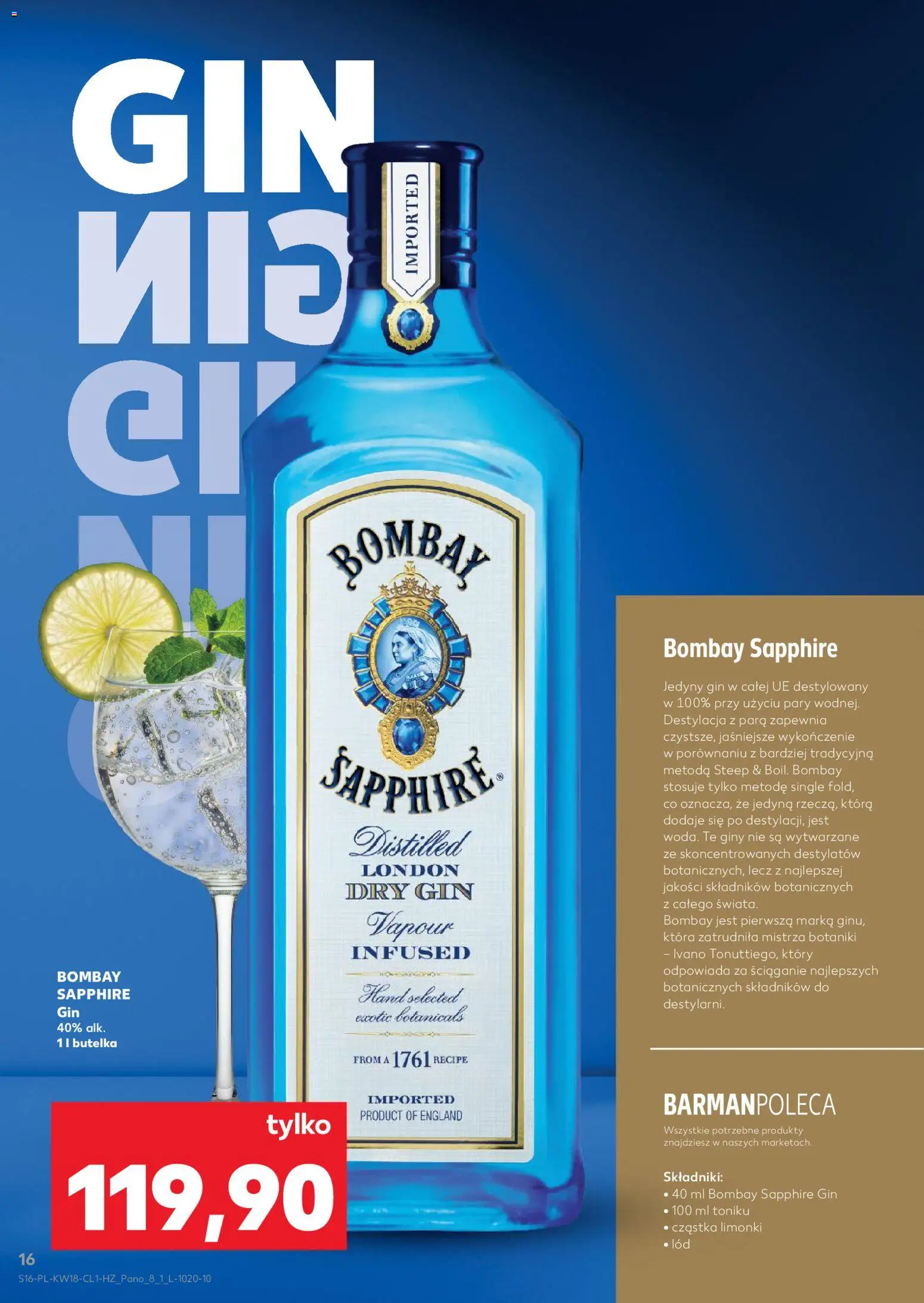 Kaufland Polsko leták - Barek od 29.04.2026 | Strana: 16 | Produkty: Gin, Dry gin