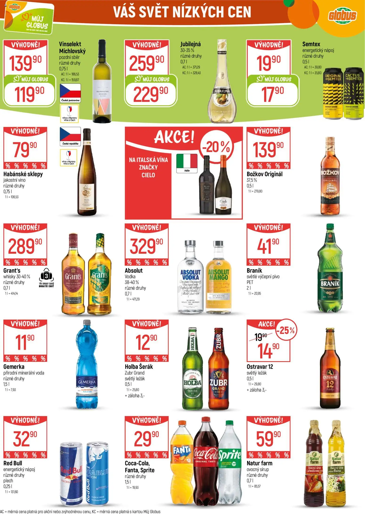 Globus leták - Opava od 21.01.2026 | Strana: 21 | Produkty: Coca cola, Semtex, Red Bull, Božkov originál