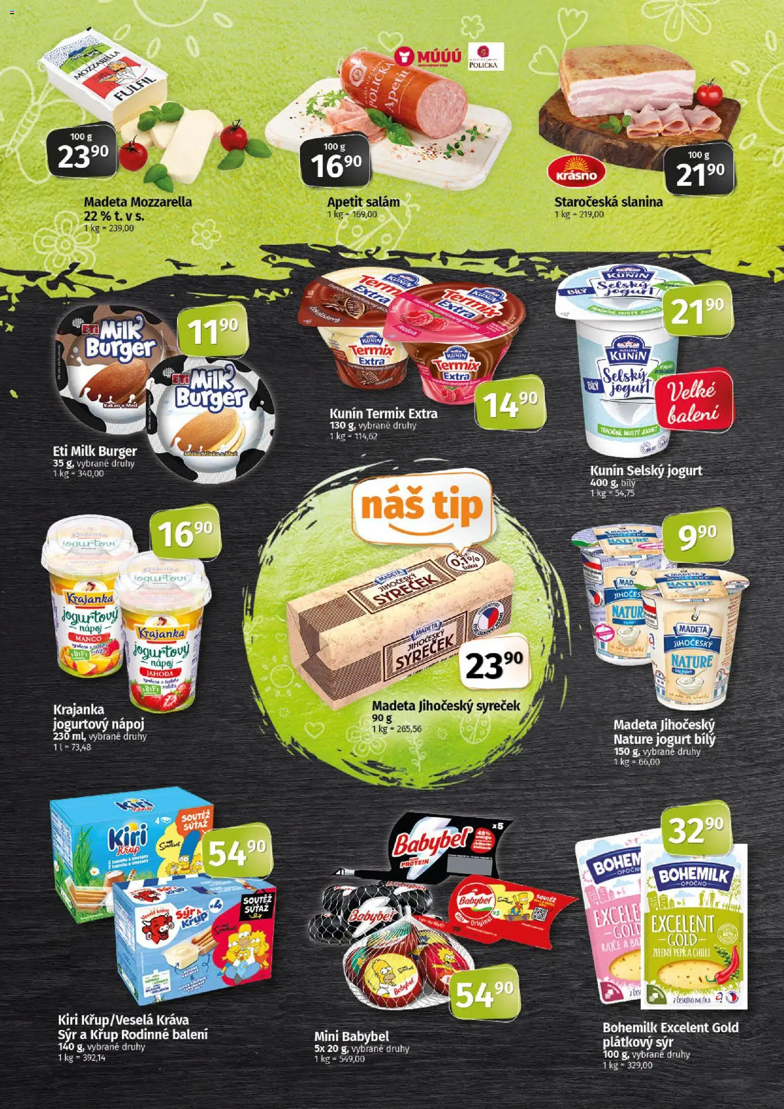 Coop leták - Tip Extra od 15.04.2026 | Strana: 2 | Produkty: Polička, Sýr, Jogurt, Slanina