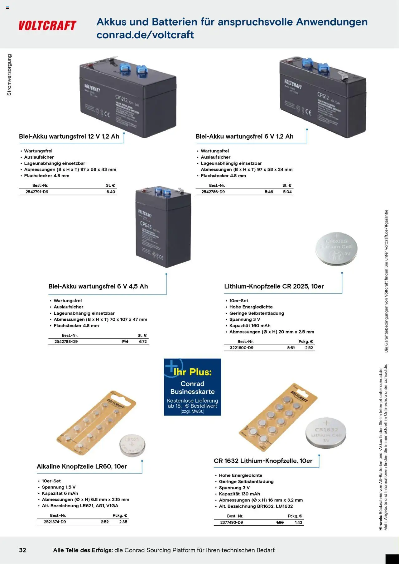 Conrad - Markenkatalog - gültig ab dem 25.08.2025 | Seite: 34 | Produkte: Batterien