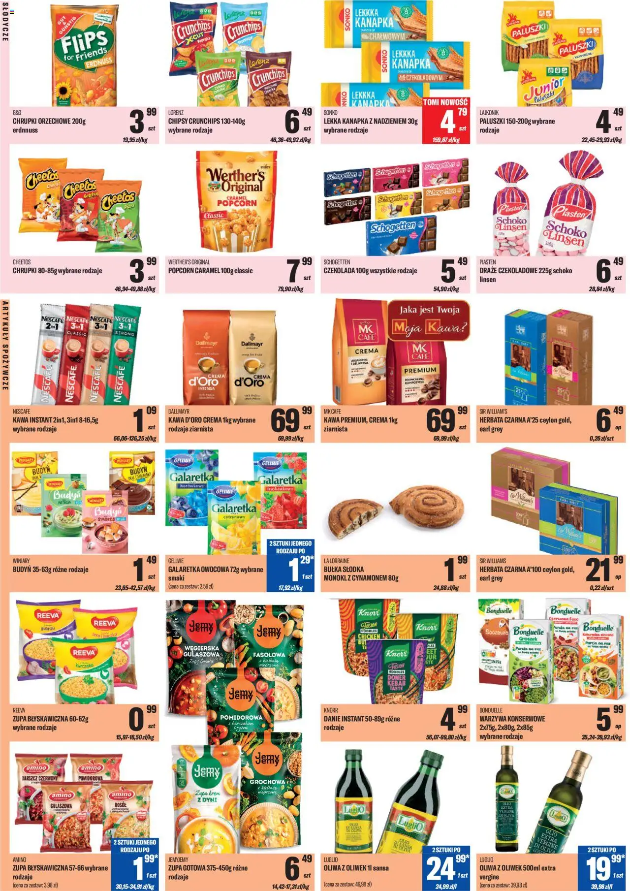 TomiMarkt Gazetka od 10.10.2025 | Strona: 4 | Produkty: Chipsy, Chrupki orzechowe, Bułka, Herbata